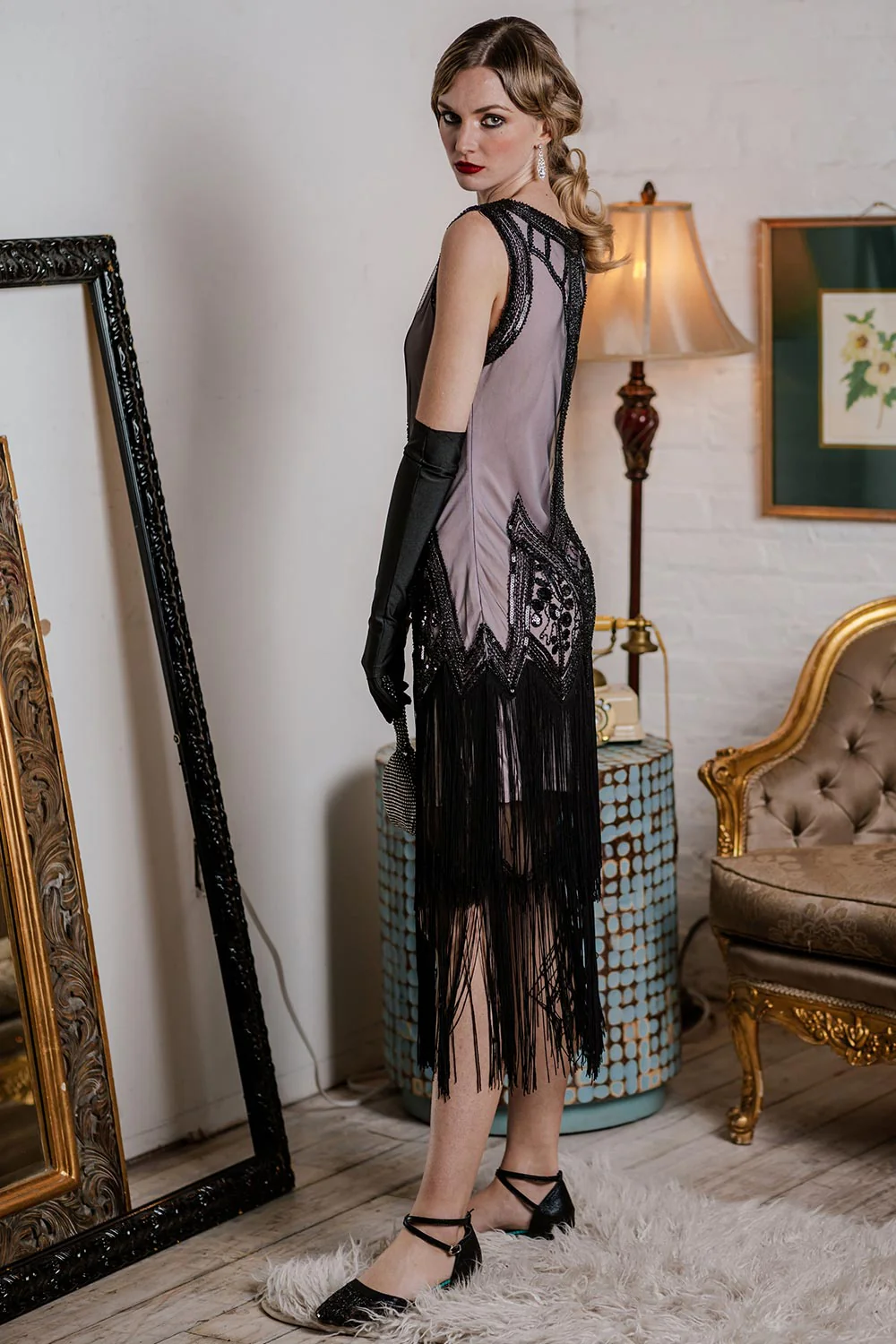 [US Warehouse] 1920s Beaded Fringed Flapper Dress - Image 12