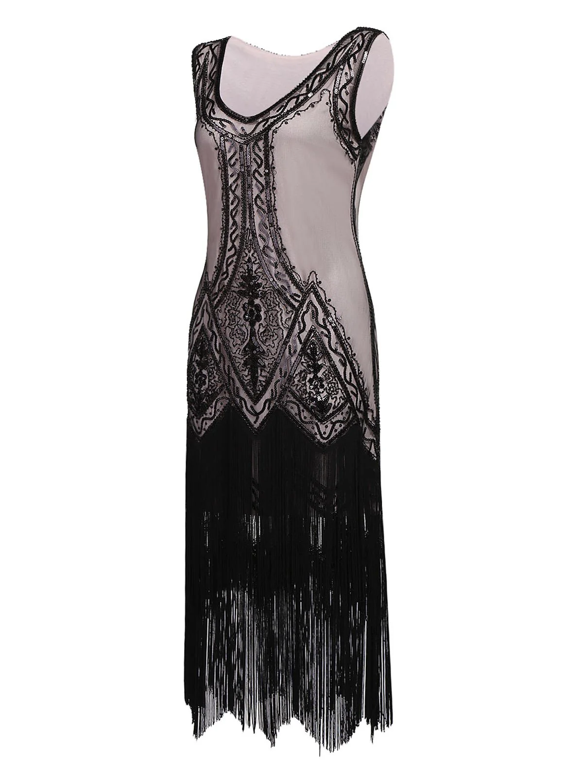 [US Warehouse] 1920s Beaded Fringed Flapper Dress - Image 15