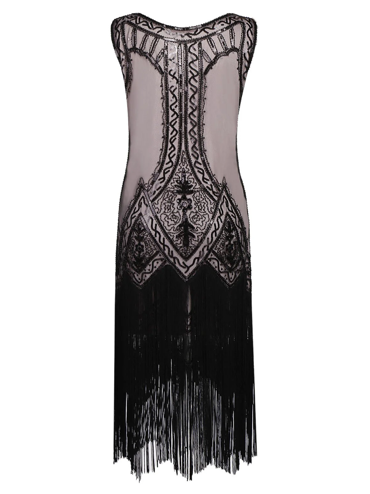 [US Warehouse] 1920s Beaded Fringed Flapper Dress - Image 16