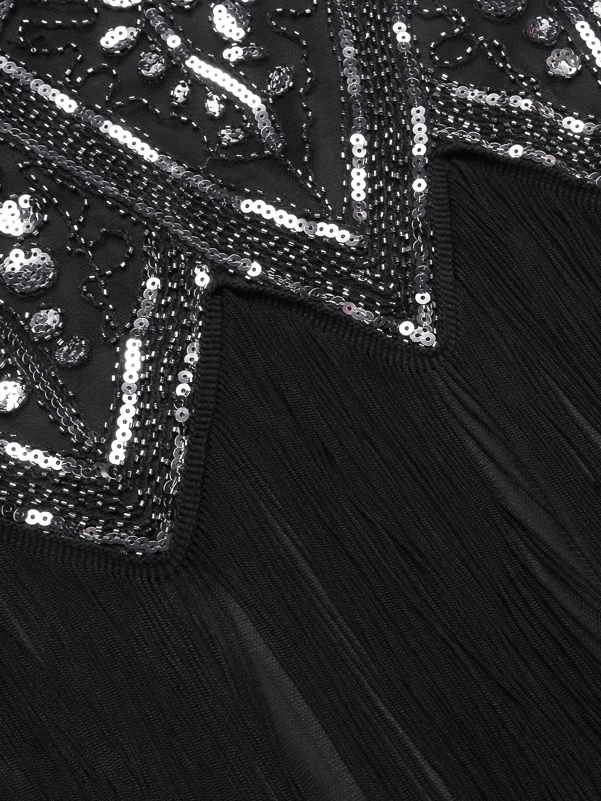 [US Warehouse] 1920s Beaded Fringed Flapper Dress - Image 9