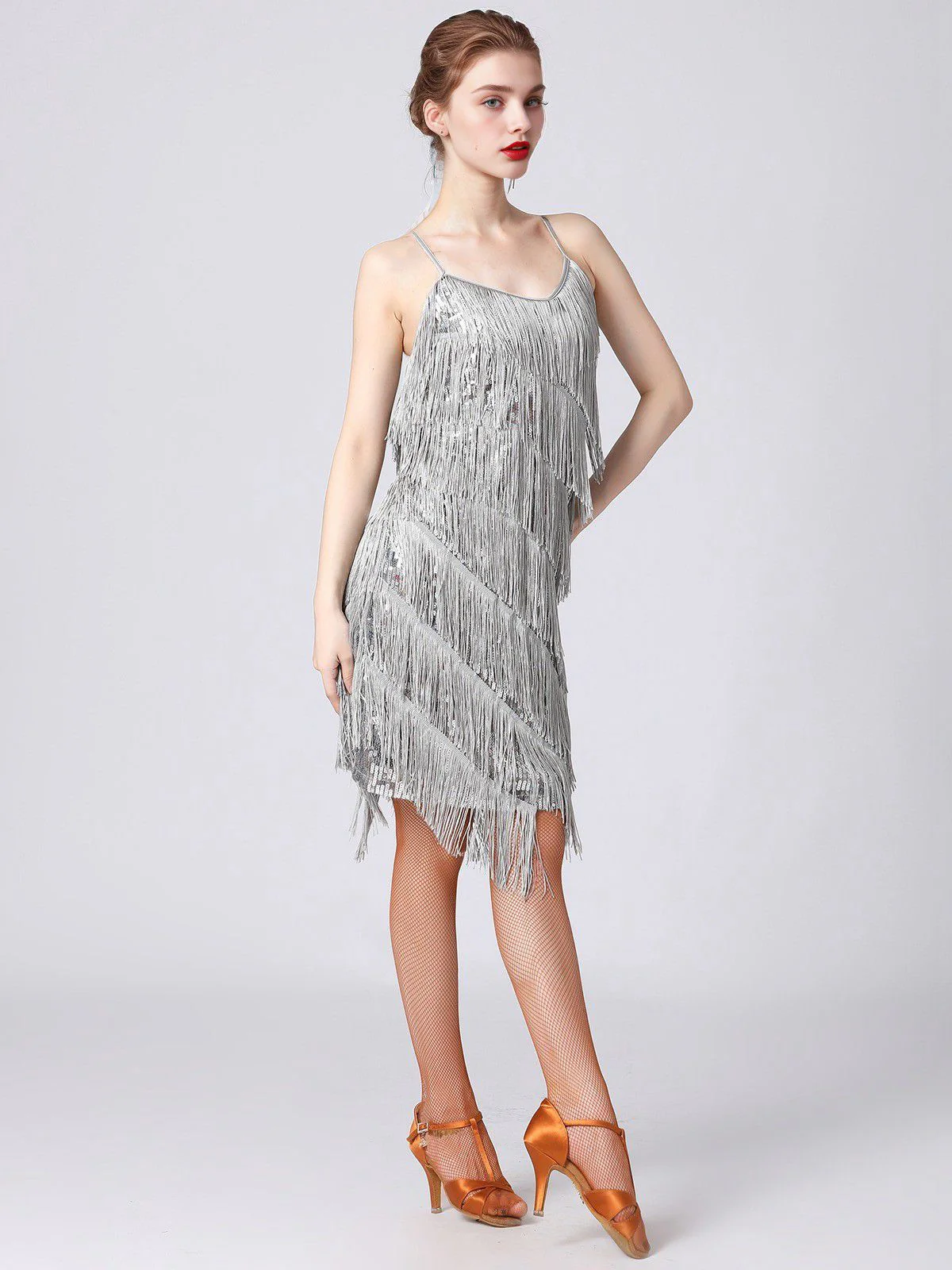 1920s Charleston Layered Tassel Straps Dress - Image 7