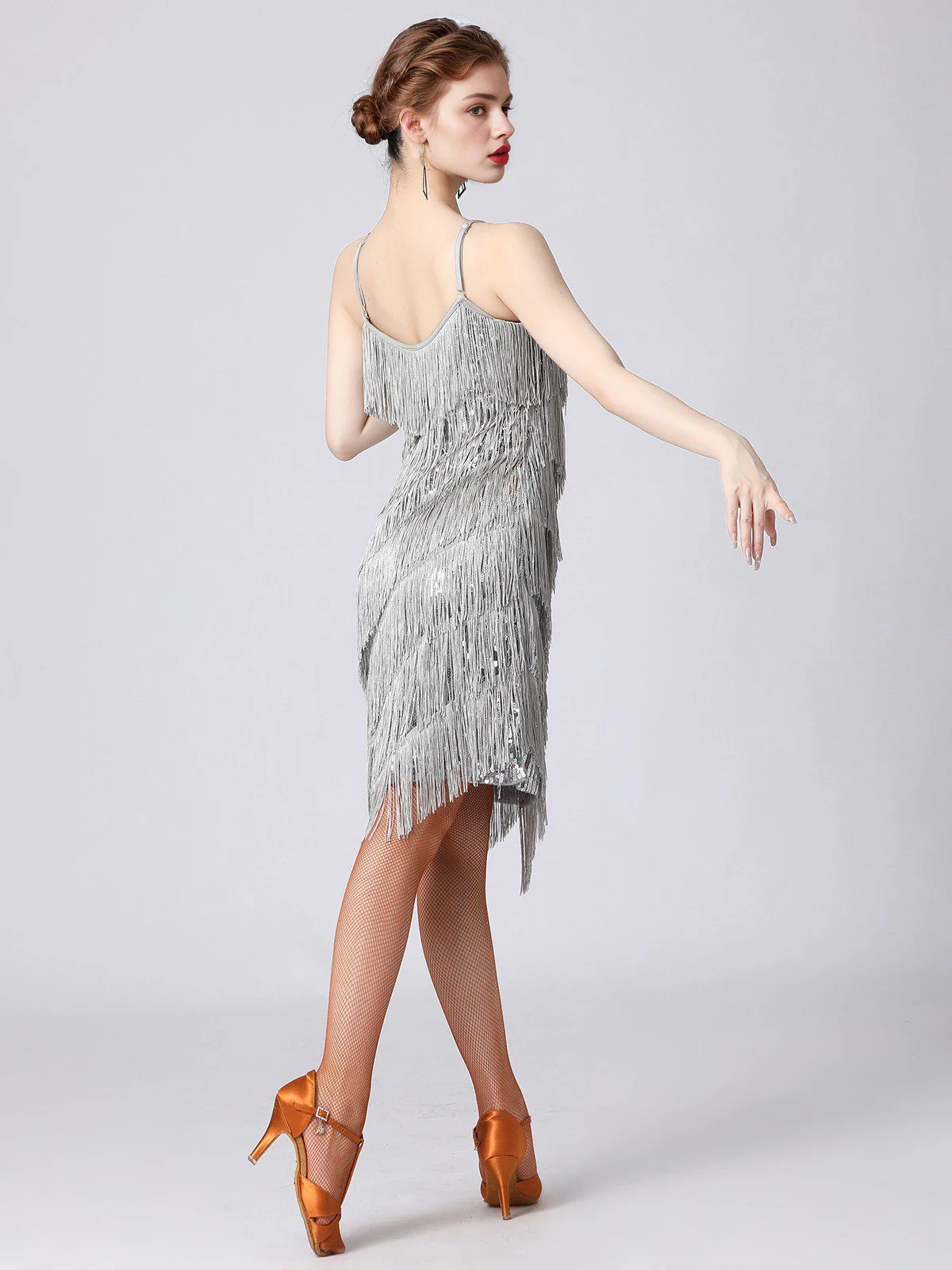 1920s Charleston Layered Tassel Straps Dress - Image 8