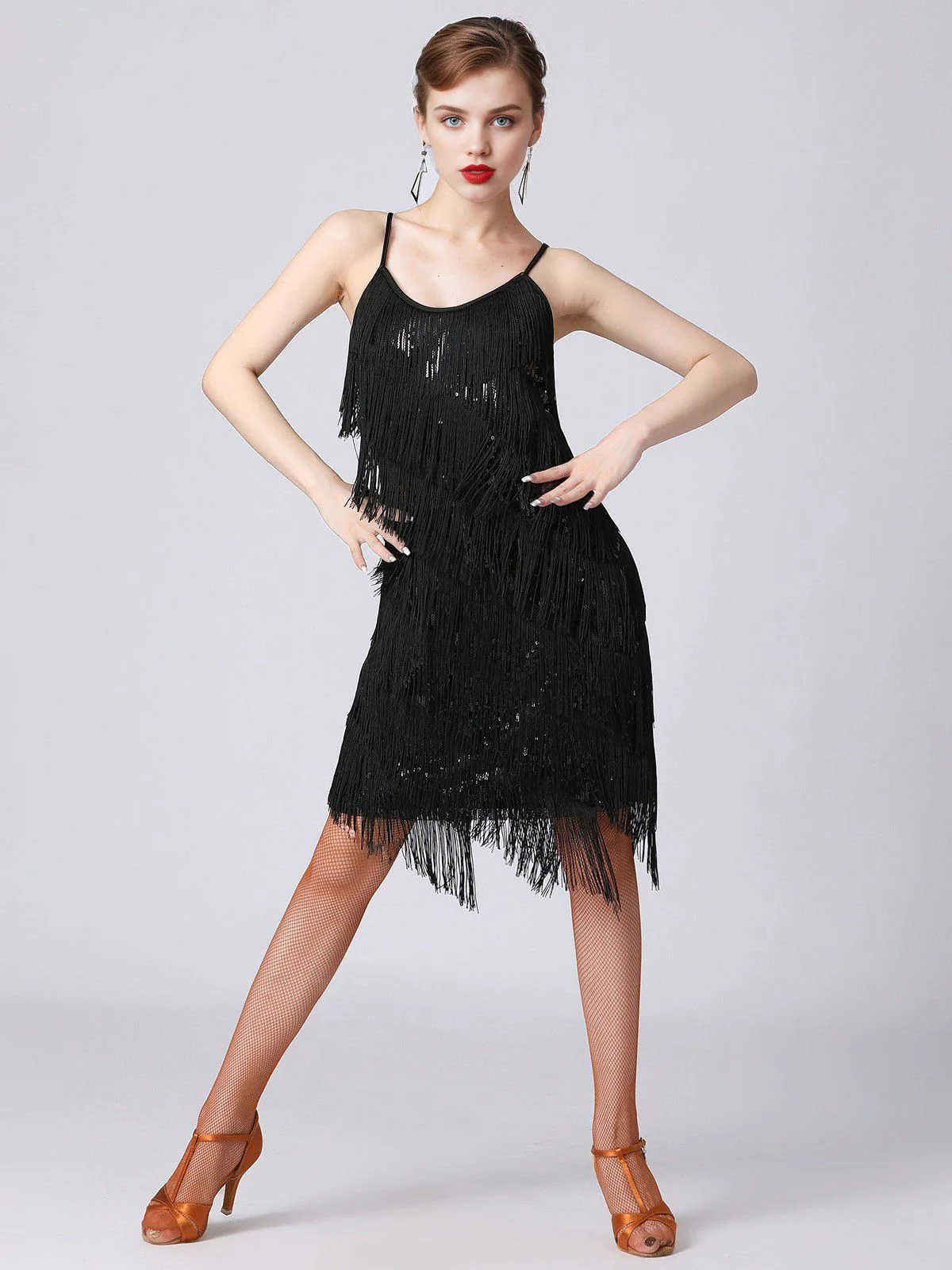 1920s Charleston Layered Tassel Straps Dress - Image 9