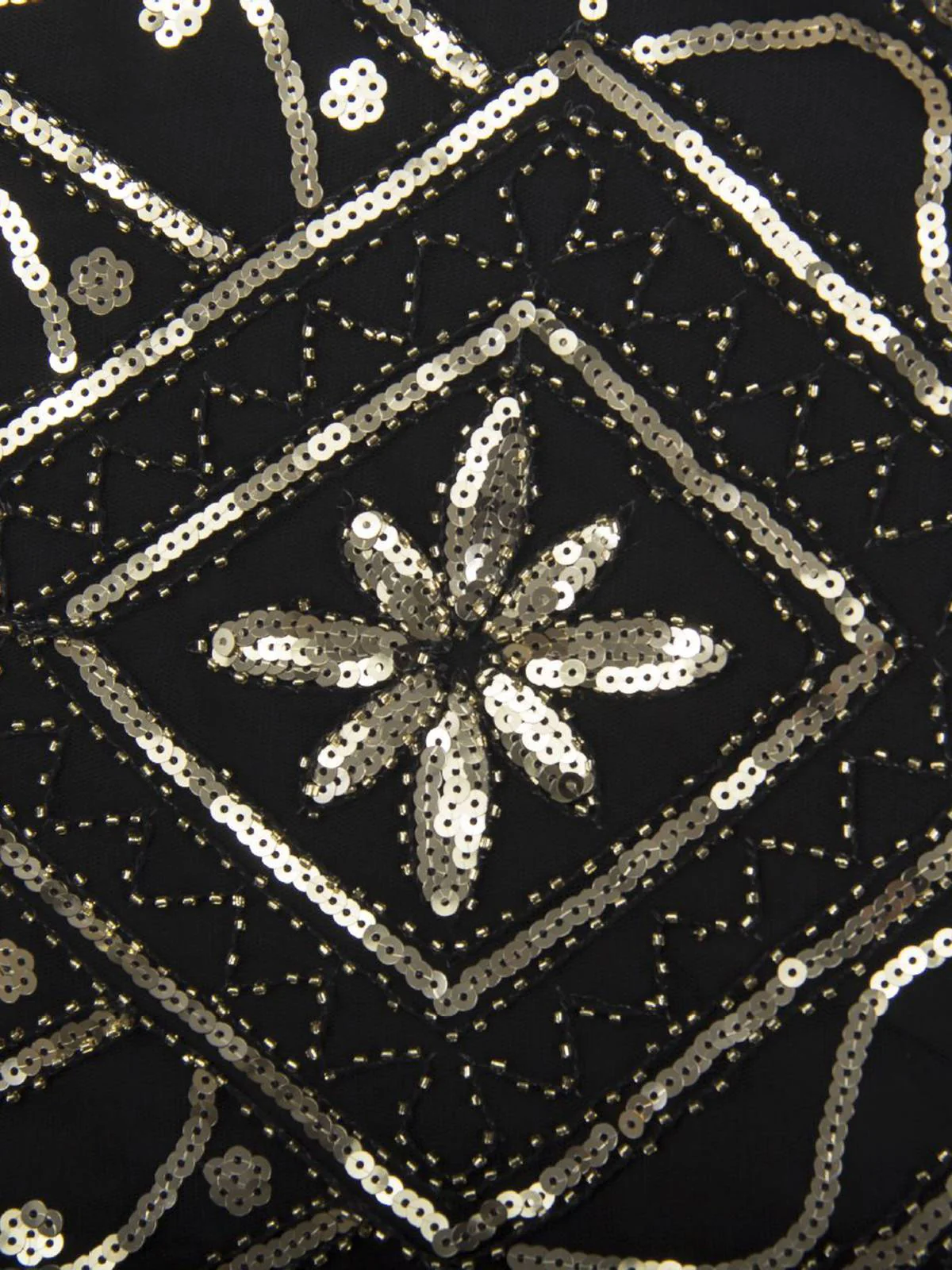 1920s Gatsby Sheer Neck Tassel Sequins Dress - Image 3