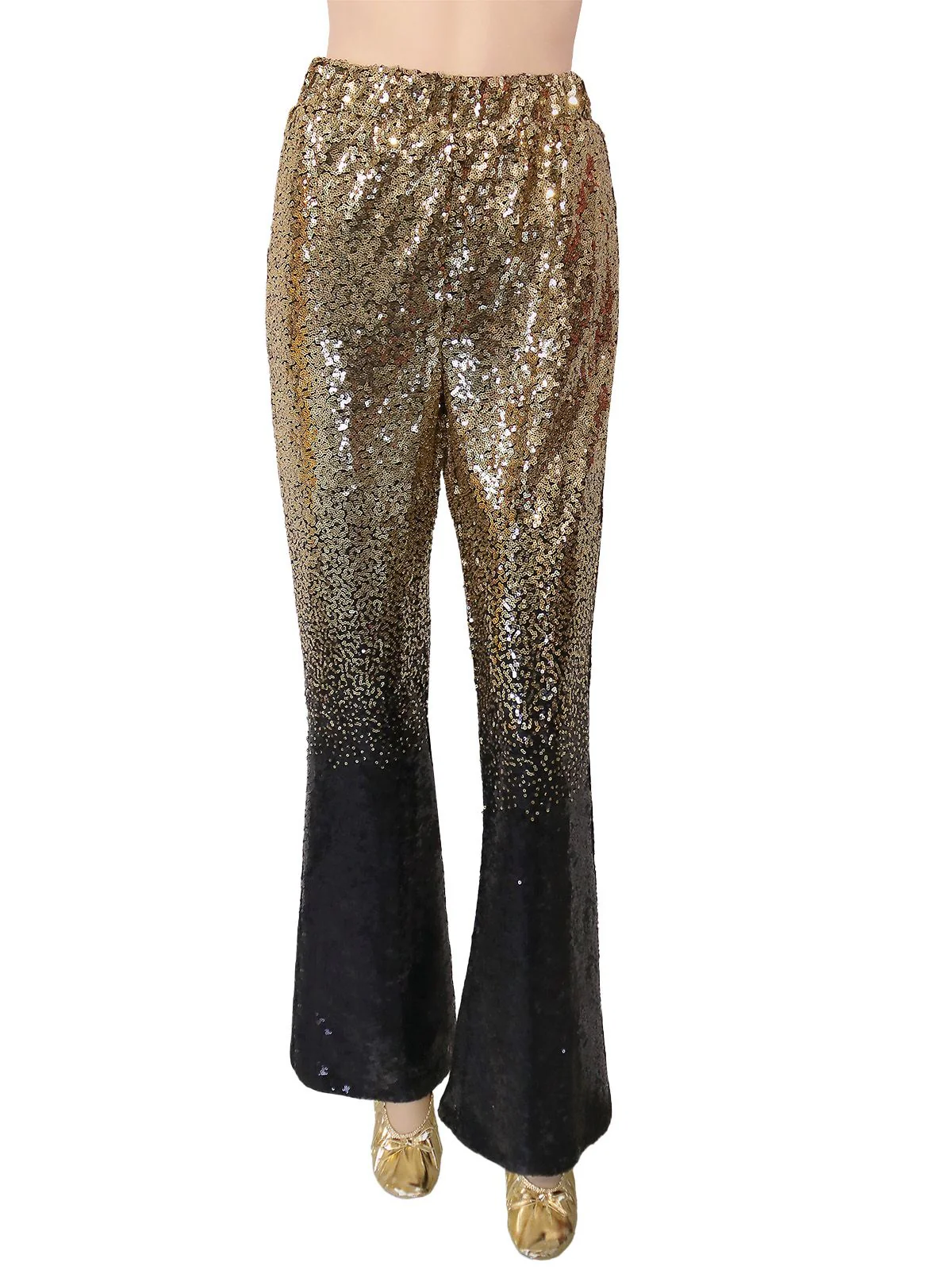 1920s Gradient Sequin Flared Pants - Image 11
