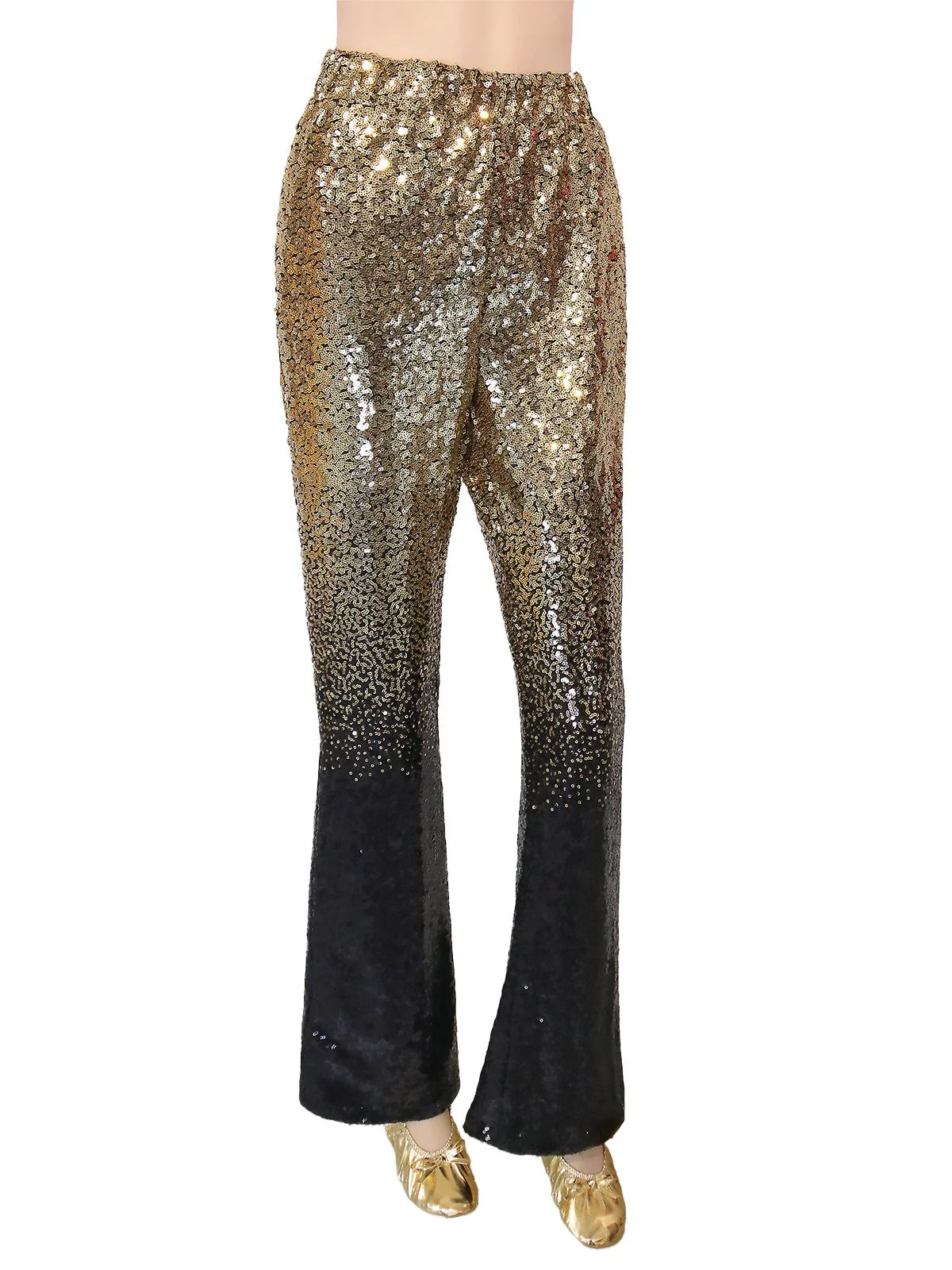 1920s Gradient Sequin Flared Pants - Image 12