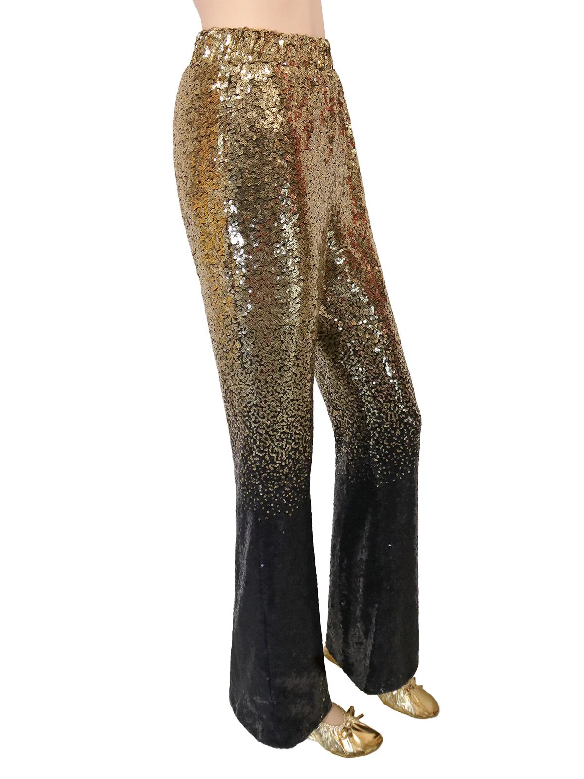 1920s Gradient Sequin Flared Pants - Image 13