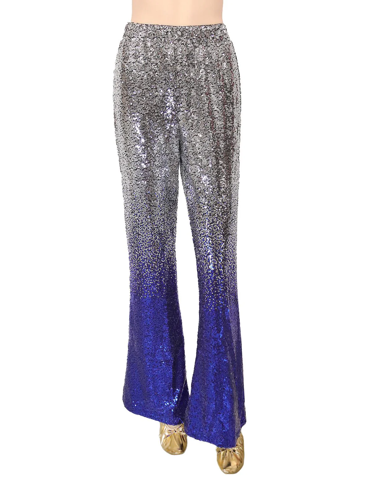 1920s Gradient Sequin Flared Pants - Image 16