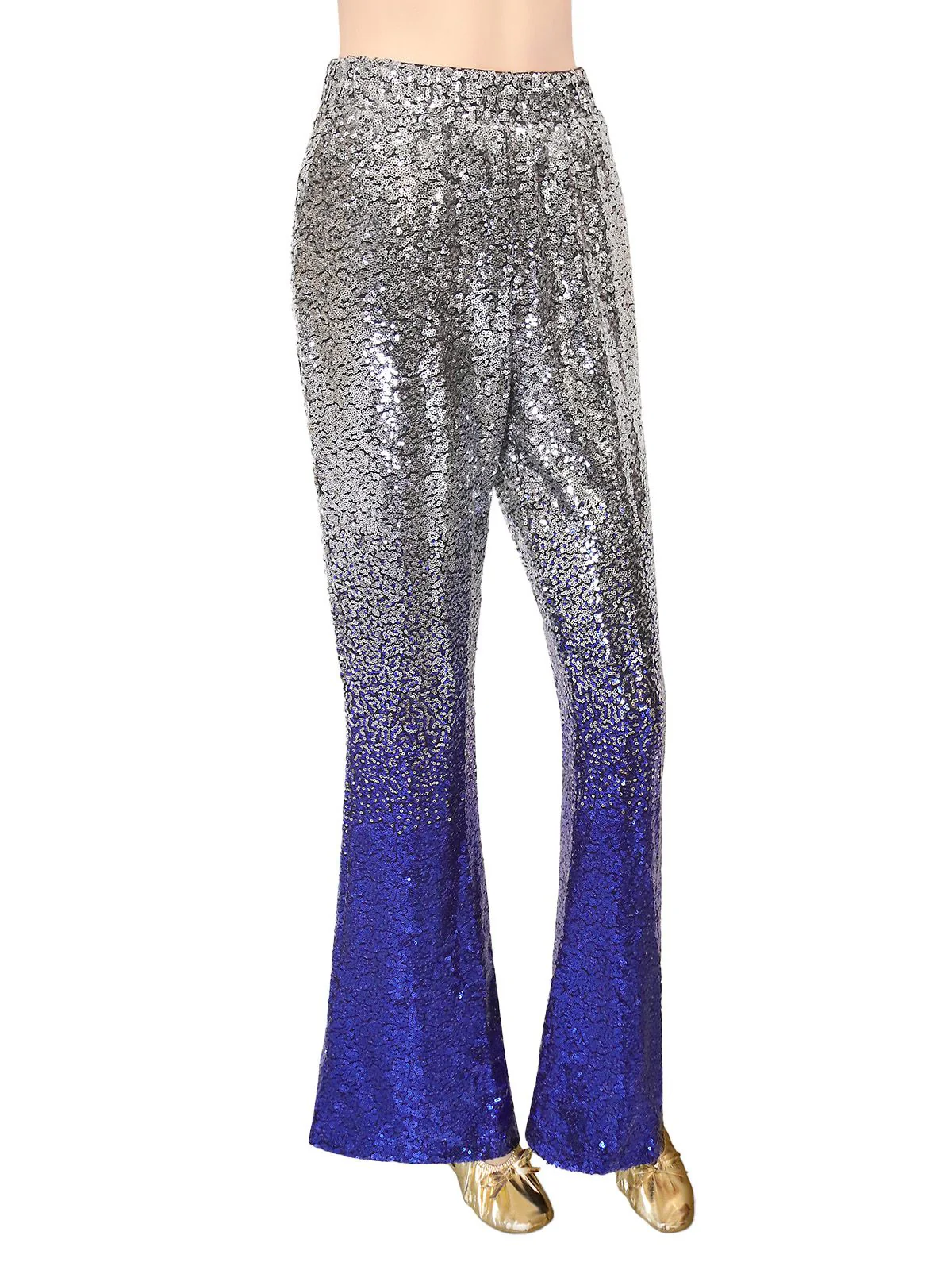 1920s Gradient Sequin Flared Pants - Image 17