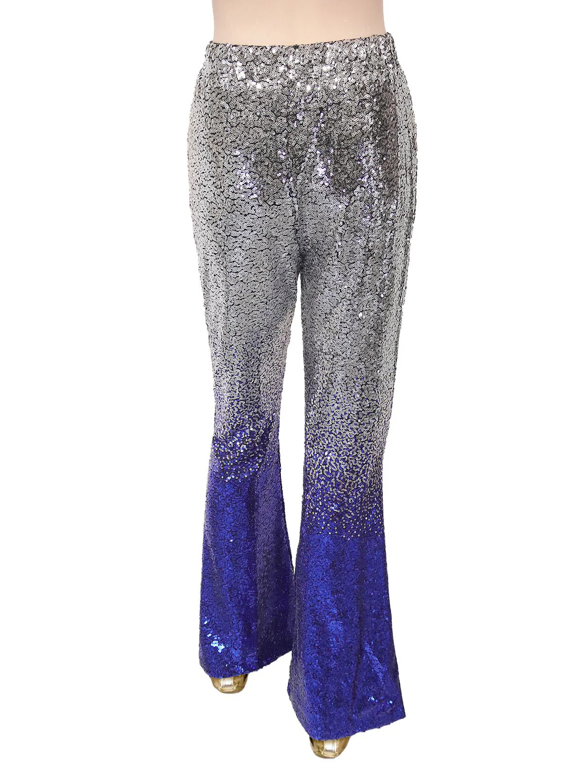 1920s Gradient Sequin Flared Pants - Image 19