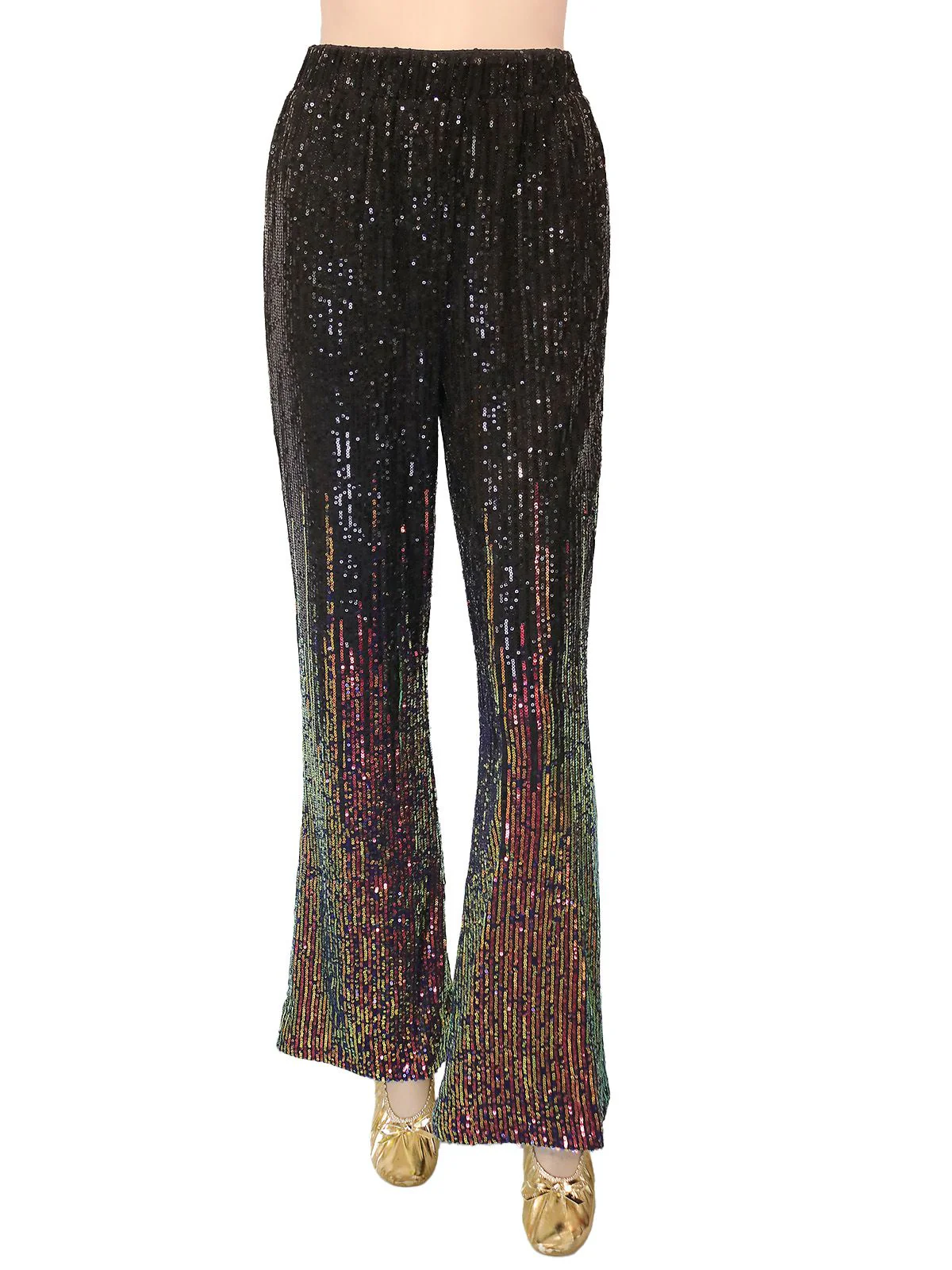 1920s Gradient Sequin Flared Pants - Image 6