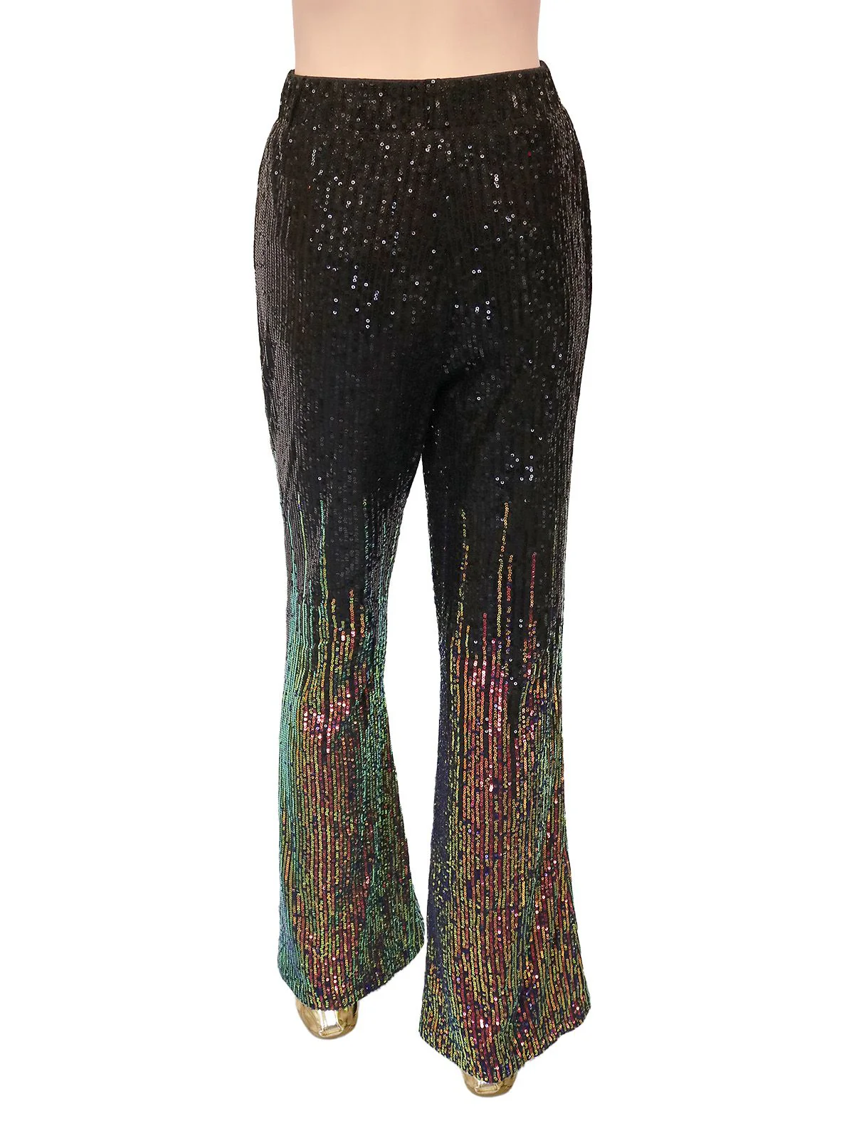 1920s Gradient Sequin Flared Pants - Image 8
