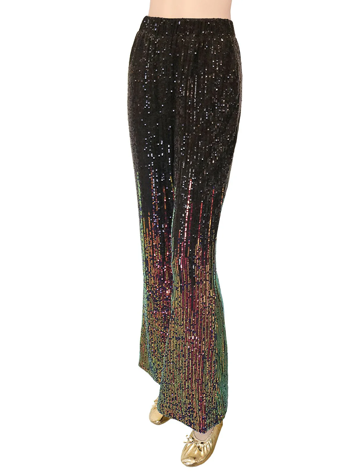 1920s Gradient Sequin Flared Pants - Image 9