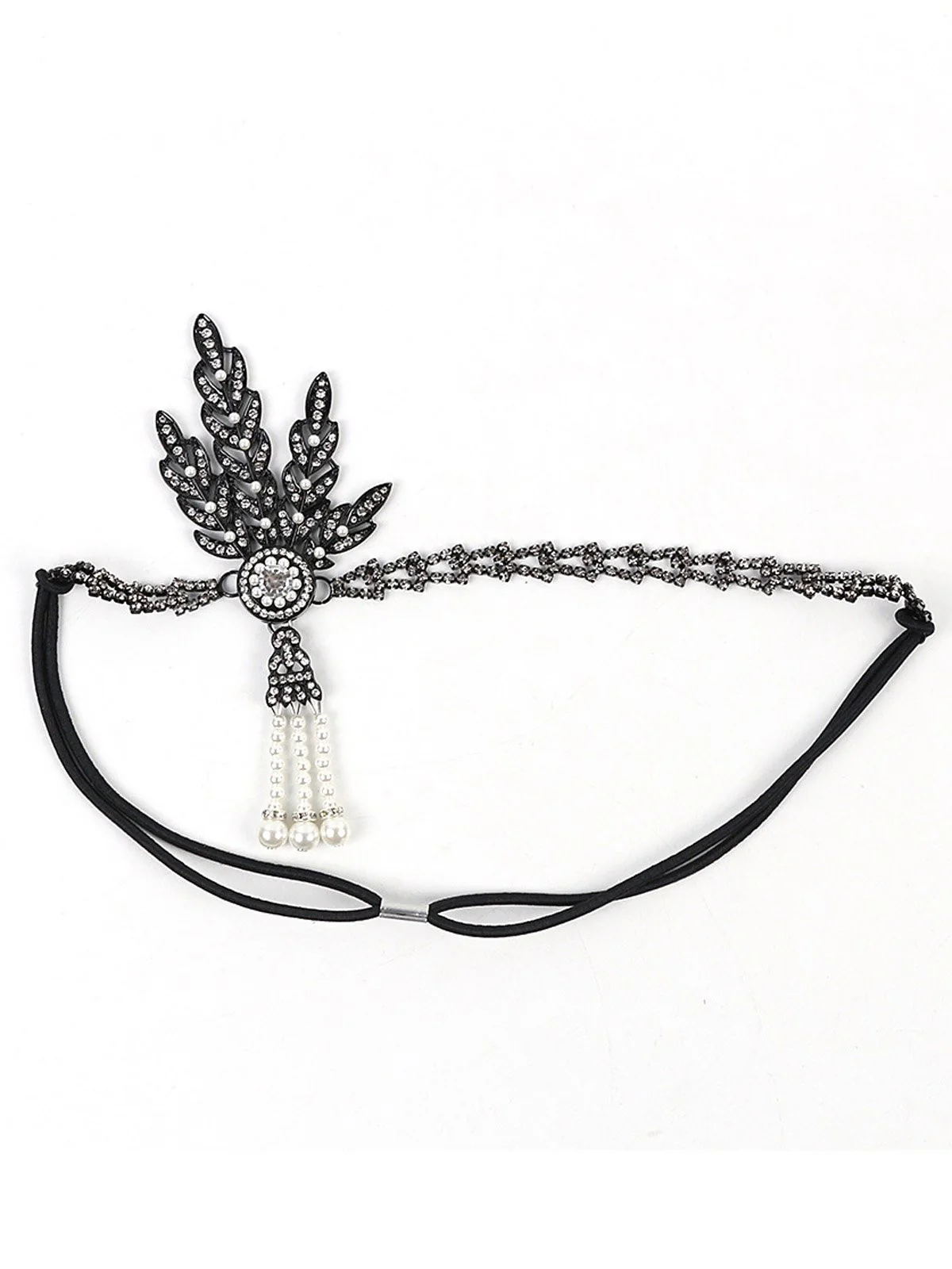 [US Warehouse] 1920s Pearl Rhinestone Headband - Image 6