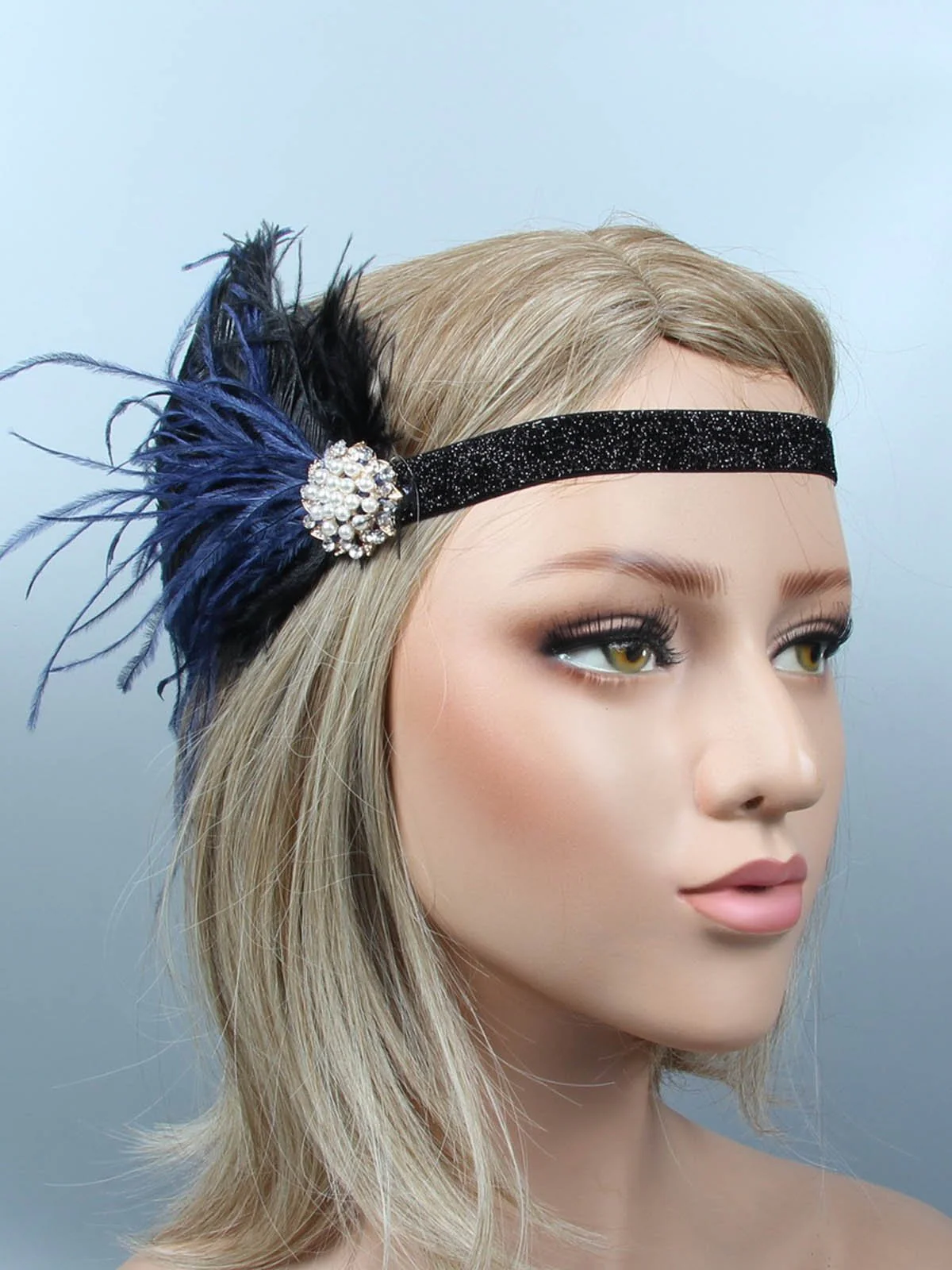 [US Warehouse] 1920s Feather Flapper Headband - Image 2