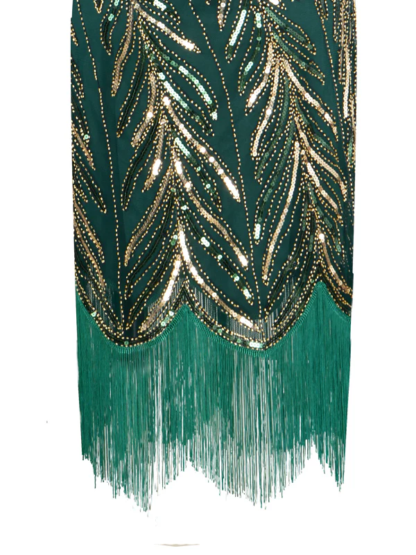 1920s Sequined Tassels Flapper Dress - Image 10