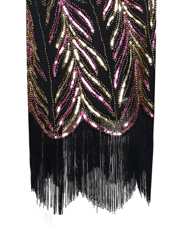 1920s Sequined Tassels Flapper Dress - Image 15
