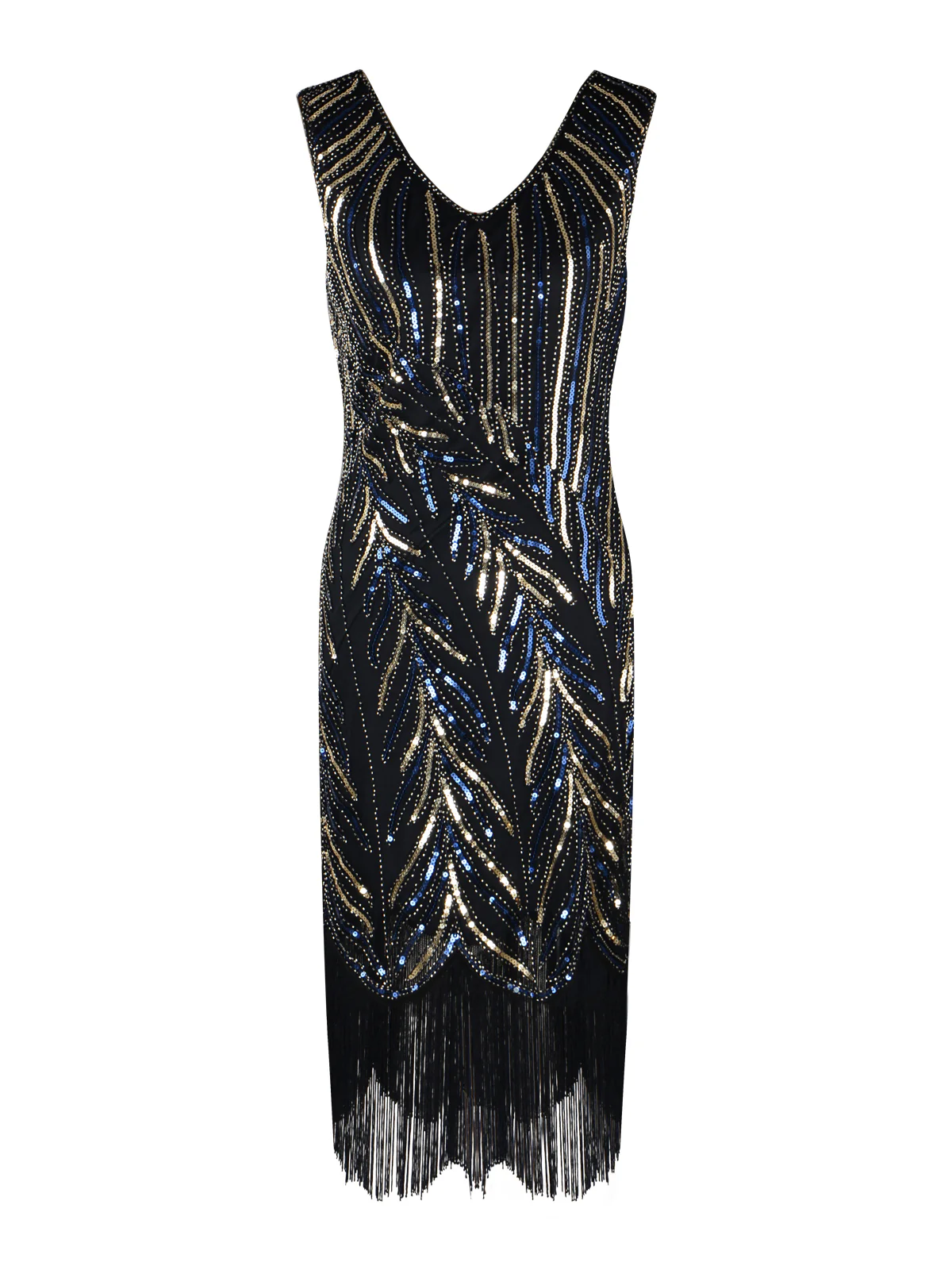 1920s Sequined Tassels Flapper Dress - Image 2
