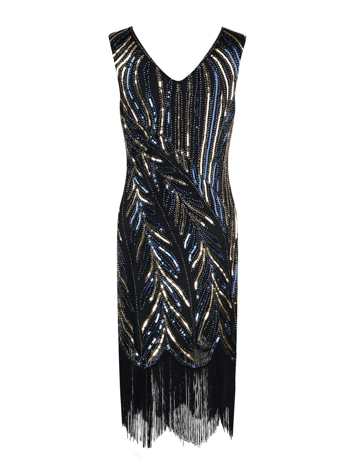 1920s Sequined Tassels Flapper Dress - Image 3