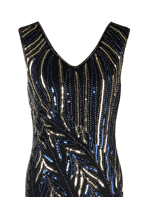 1920s Sequined Tassels Flapper Dress - Image 4