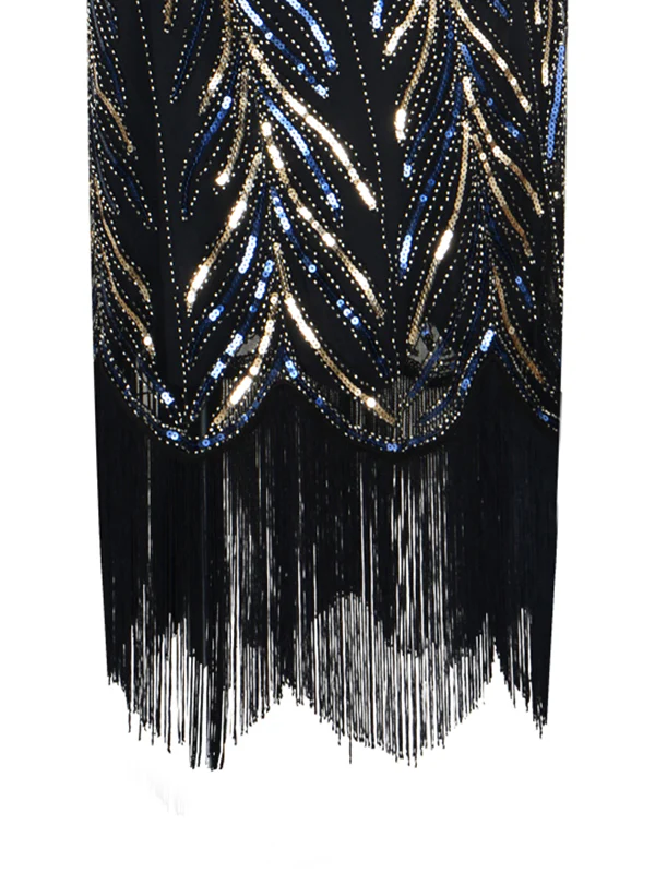 1920s Sequined Tassels Flapper Dress - Image 5