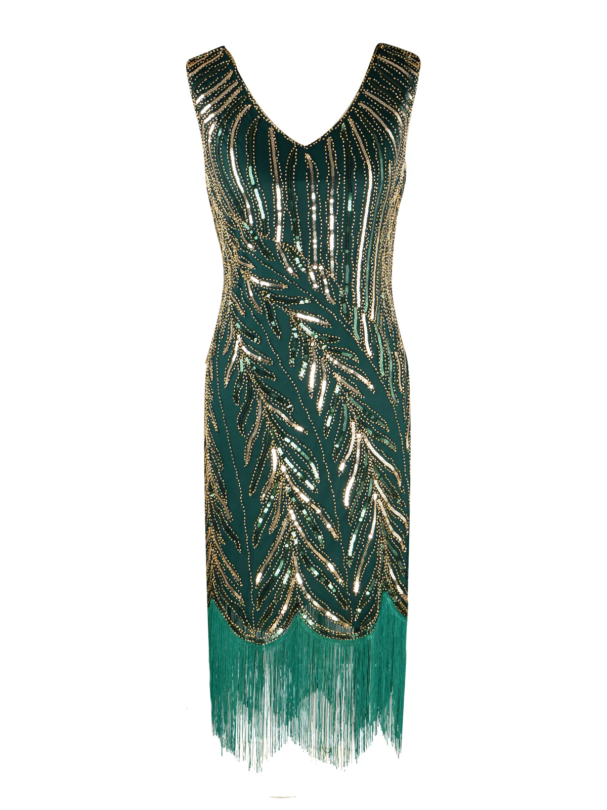 1920s Sequined Tassels Flapper Dress - Image 7