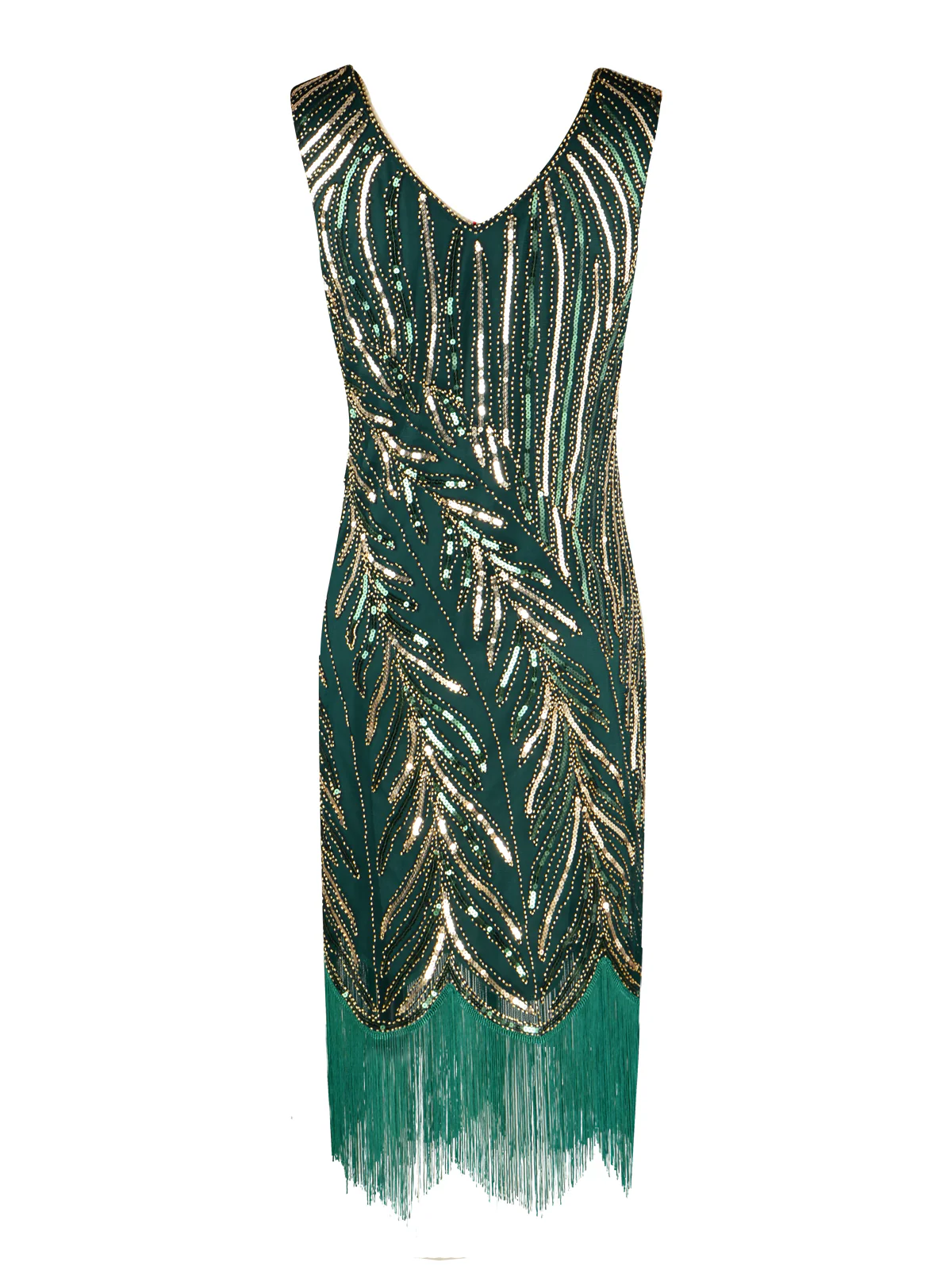 1920s Sequined Tassels Flapper Dress - Image 8