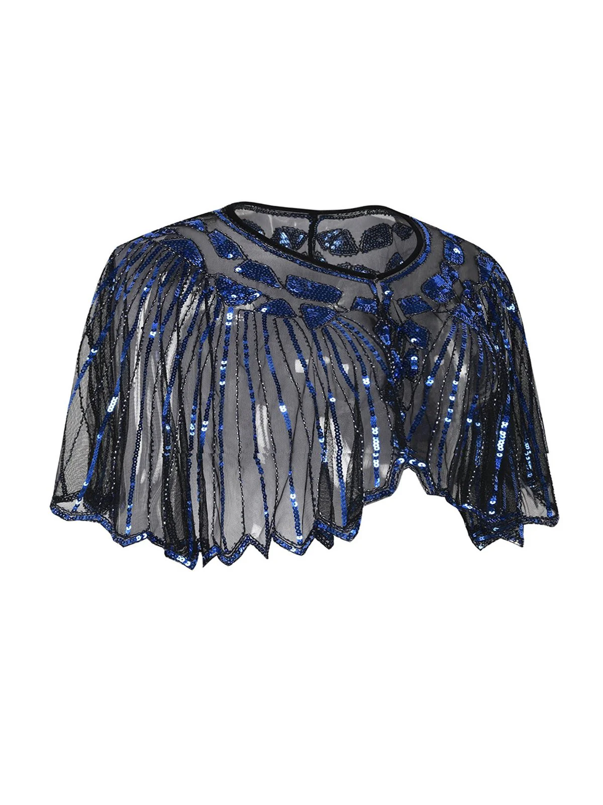 1920s Shawl Beaded Sequin Flapper Cape - Image 4