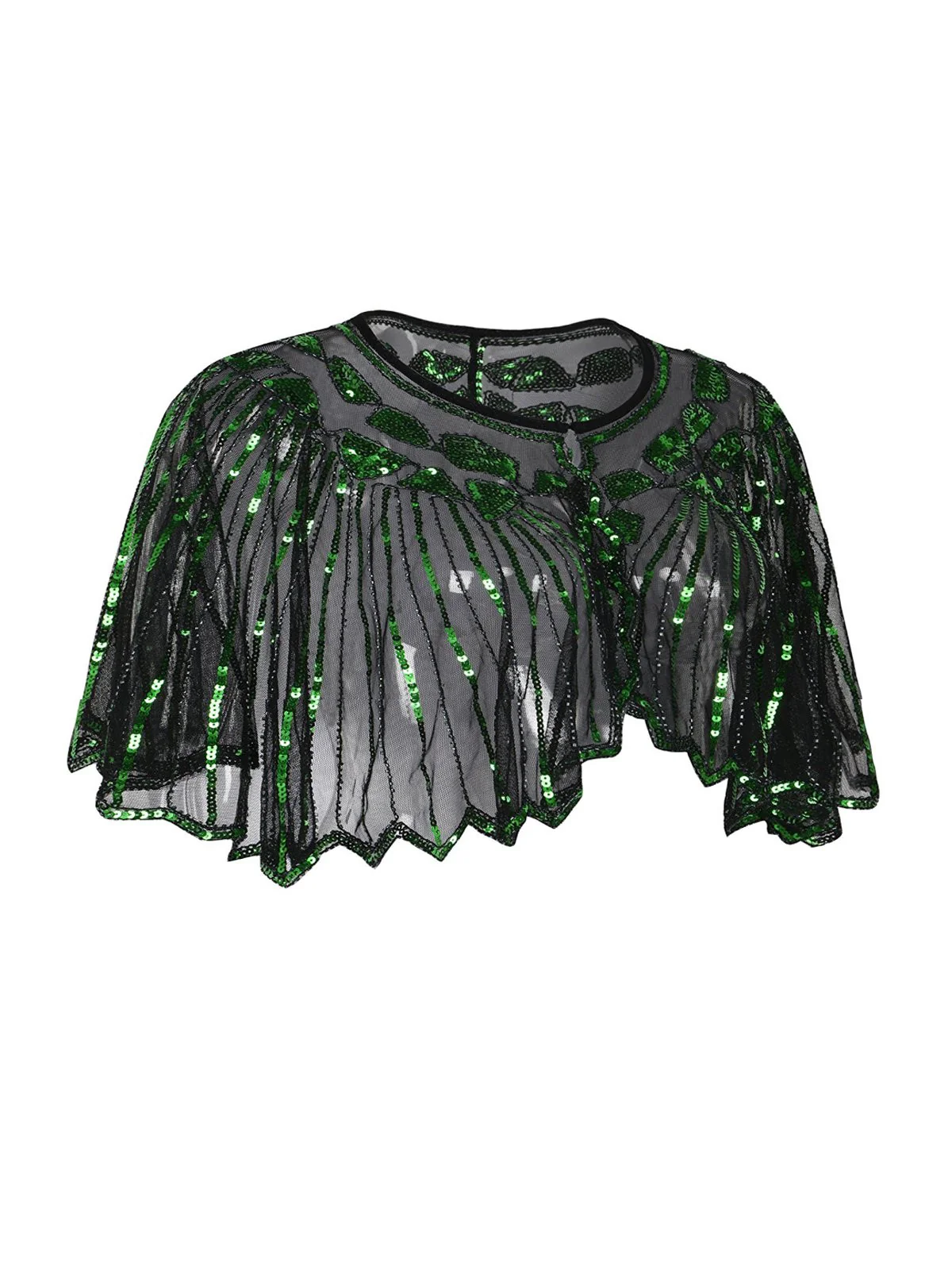 1920s Shawl Beaded Sequin Flapper Cape - Image 7