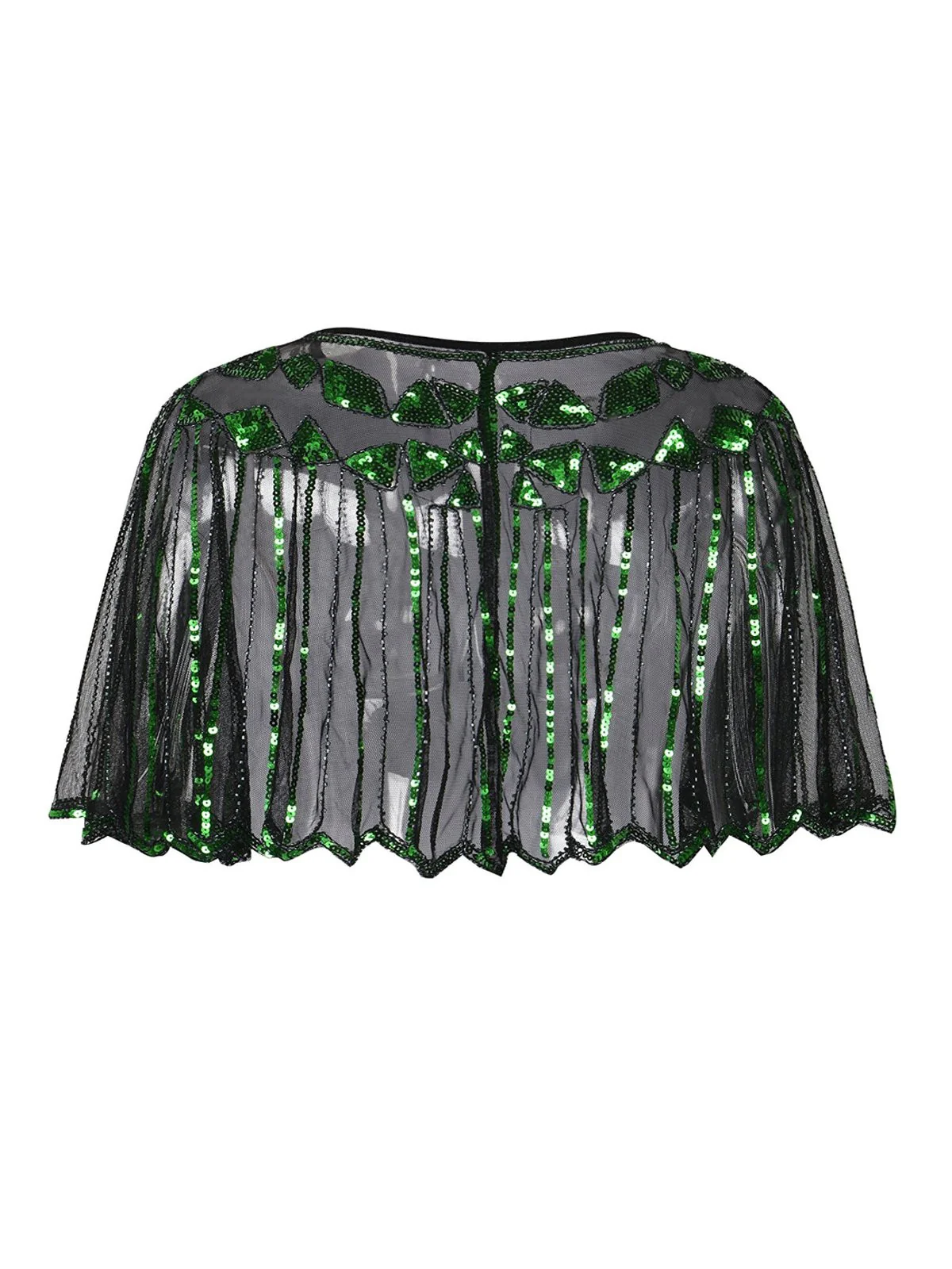 1920s Shawl Beaded Sequin Flapper Cape - Image 8