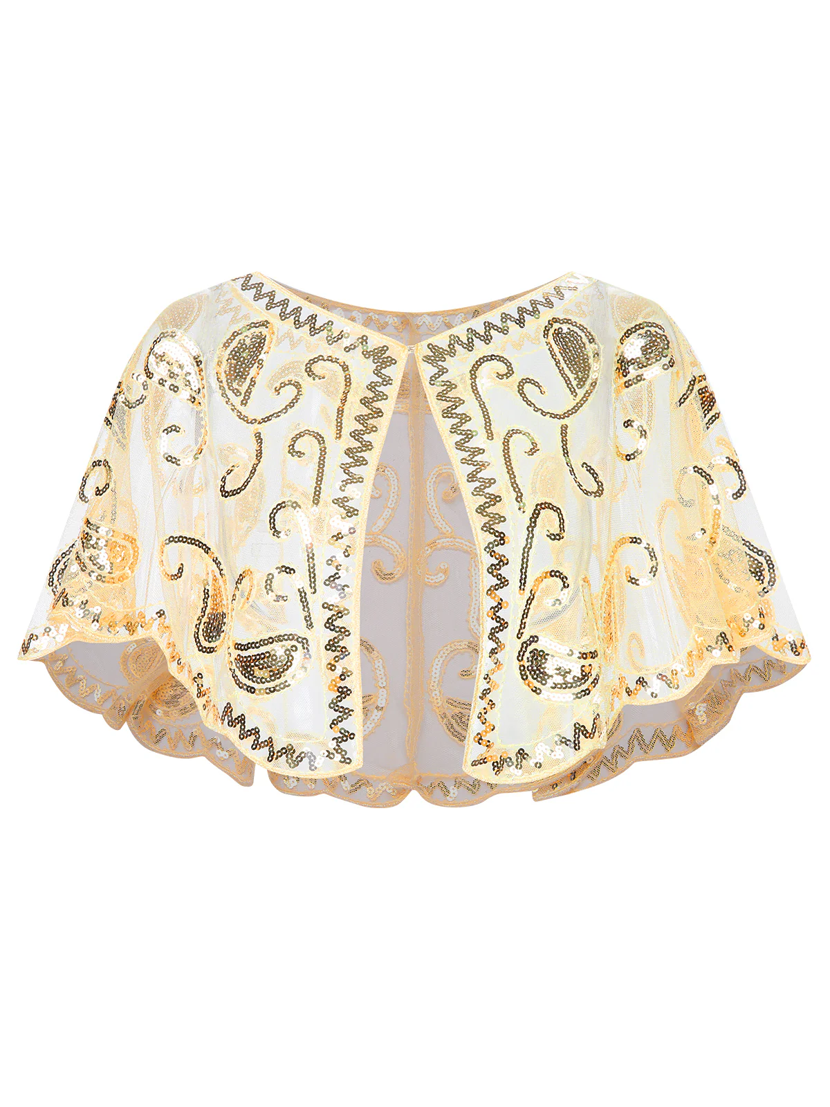 1920s Vintage Cashew Sequin Cape - Image 11