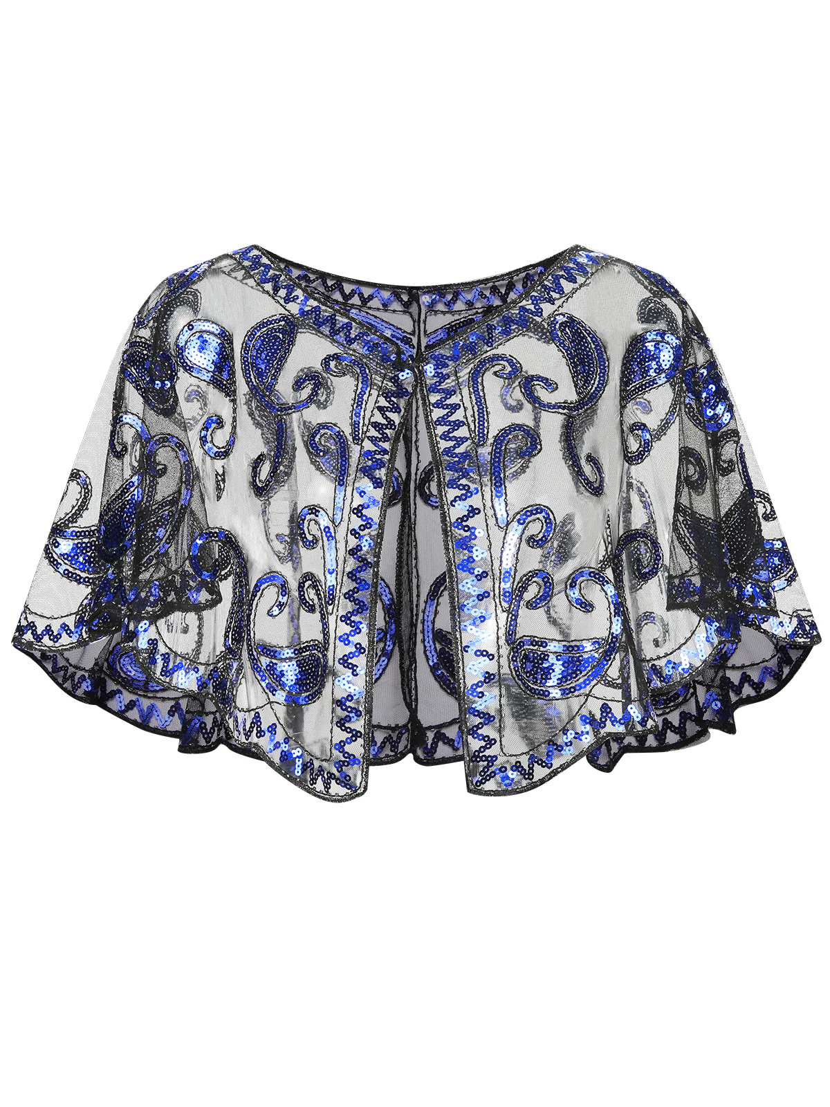 1920s Vintage Cashew Sequin Cape - Image 17