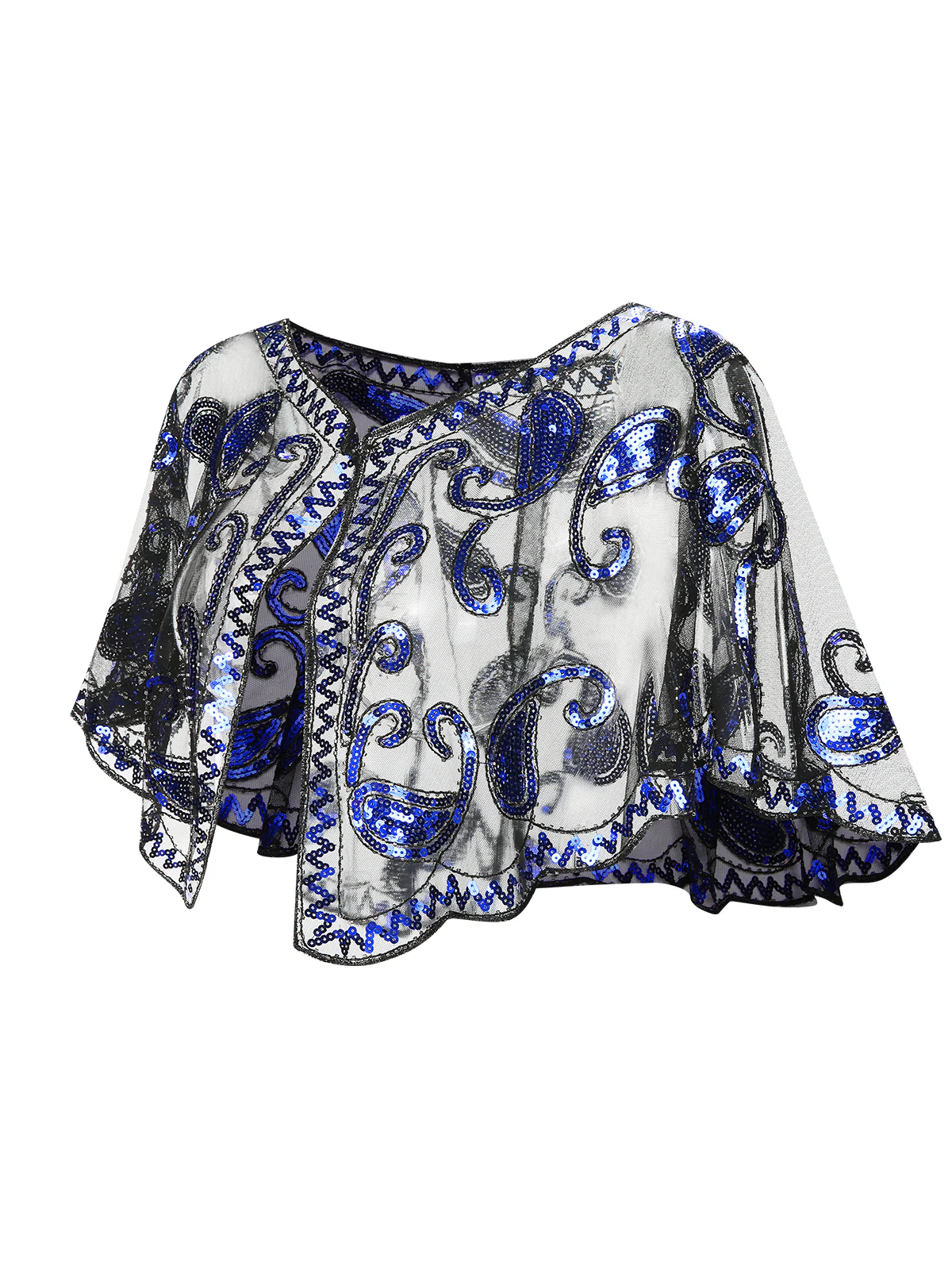 1920s Vintage Cashew Sequin Cape - Image 18