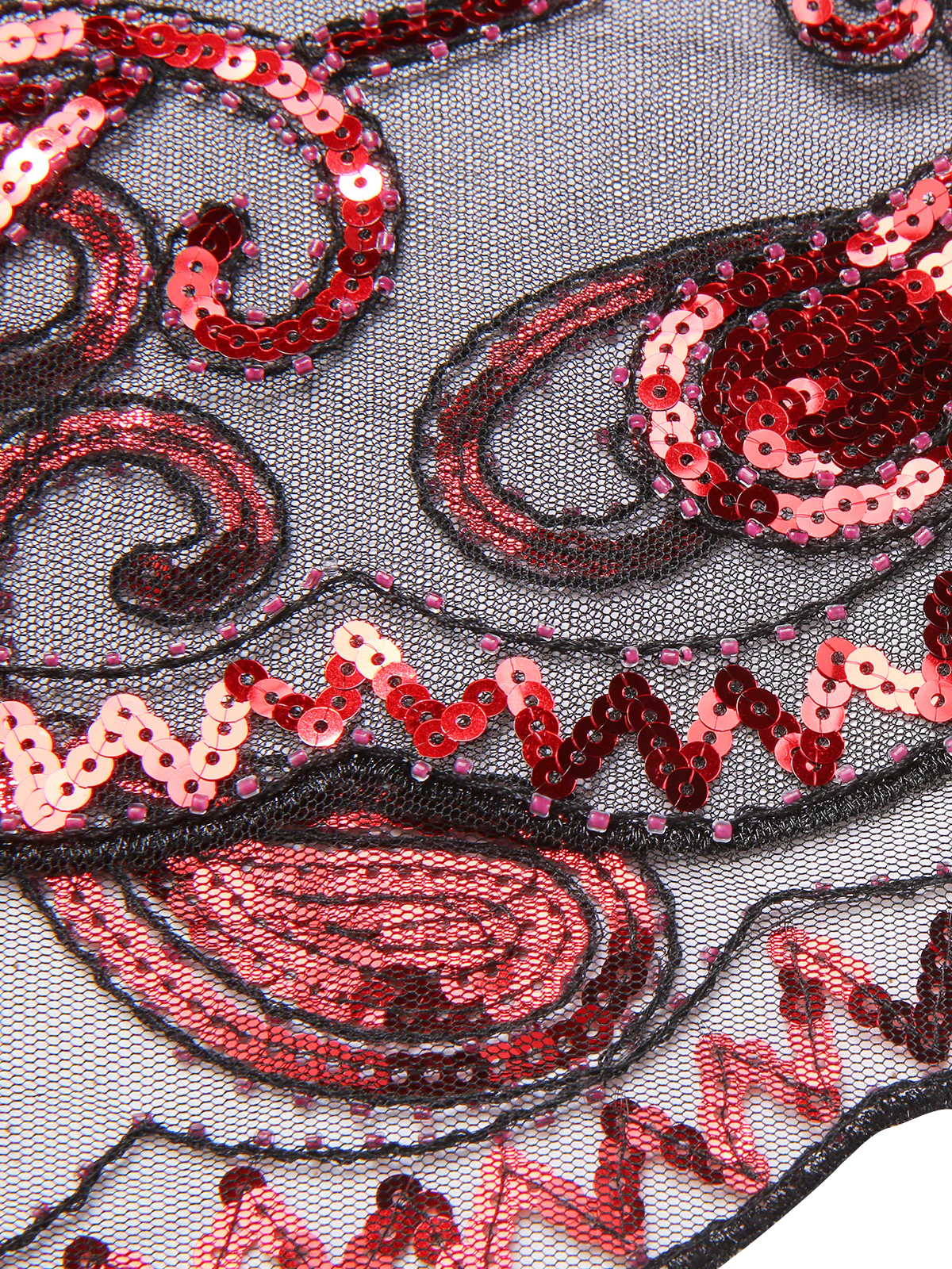 1920s Vintage Cashew Sequin Cape - Image 5
