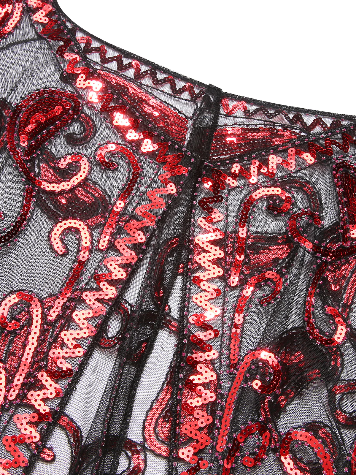 1920s Vintage Cashew Sequin Cape - Image 6