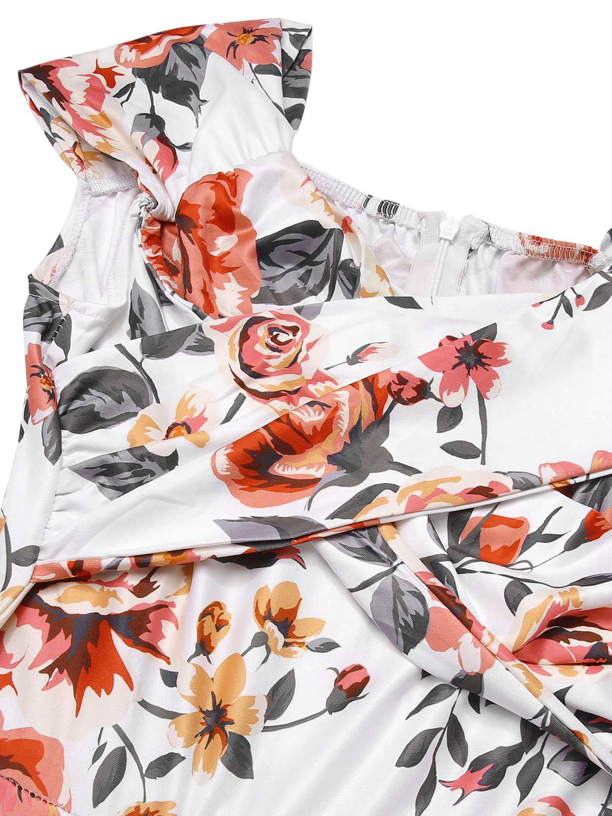 1930s Cold Shoulder Floral Jumpsuit - Image 4