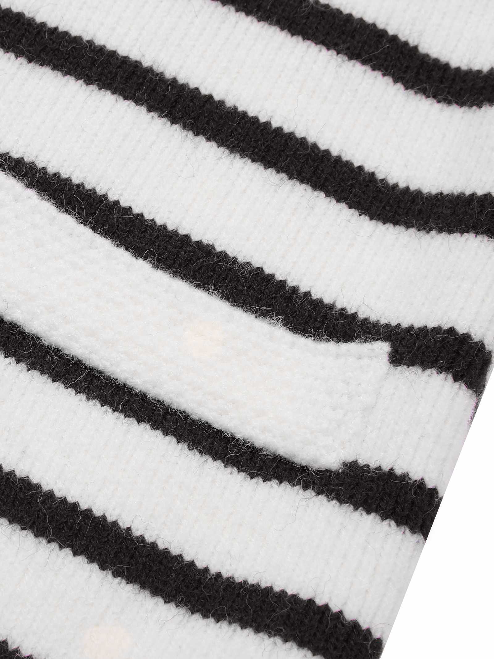 1930s Contrast Striped Long Sleeve Knitted Cardigan - Image 12