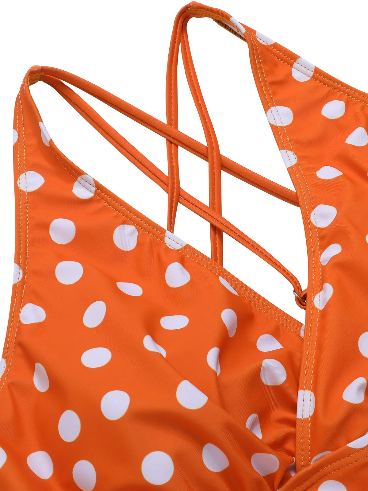 1930s Cross Straps Polka Dots Swimsuit - Image 13