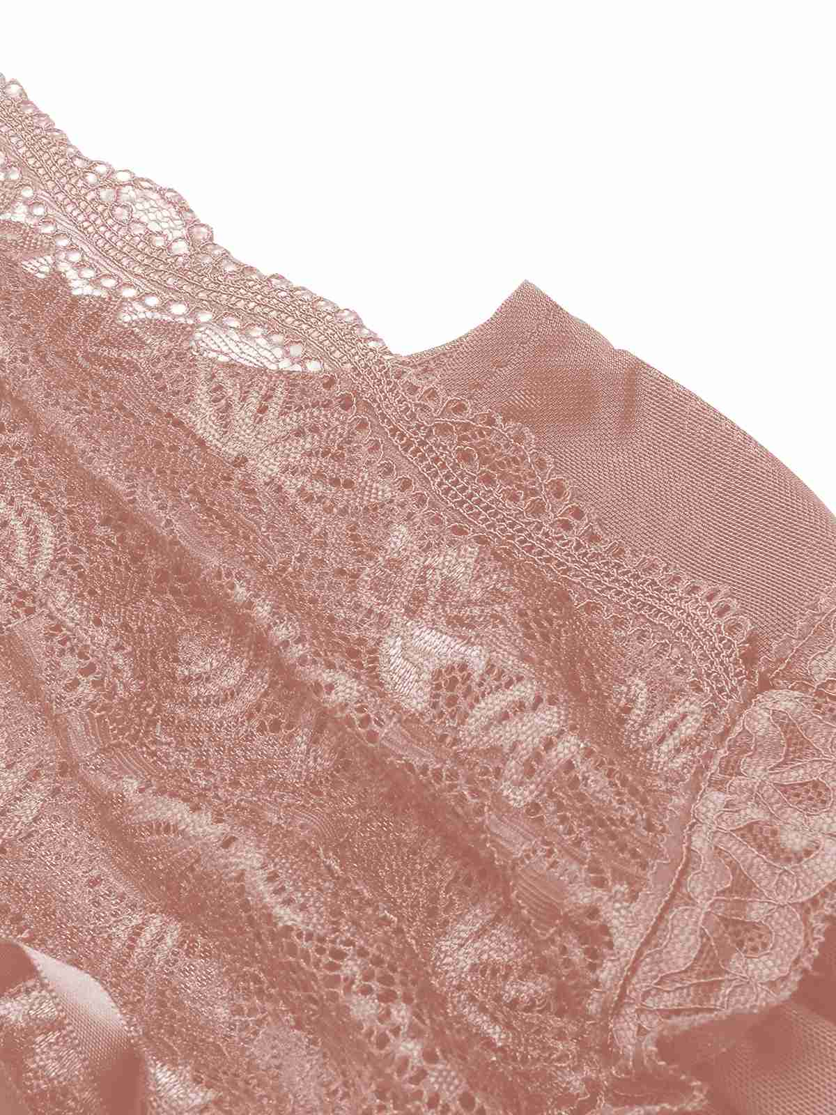 1930s Deep V-Neck Lace Mesh Nightgown - Image 6