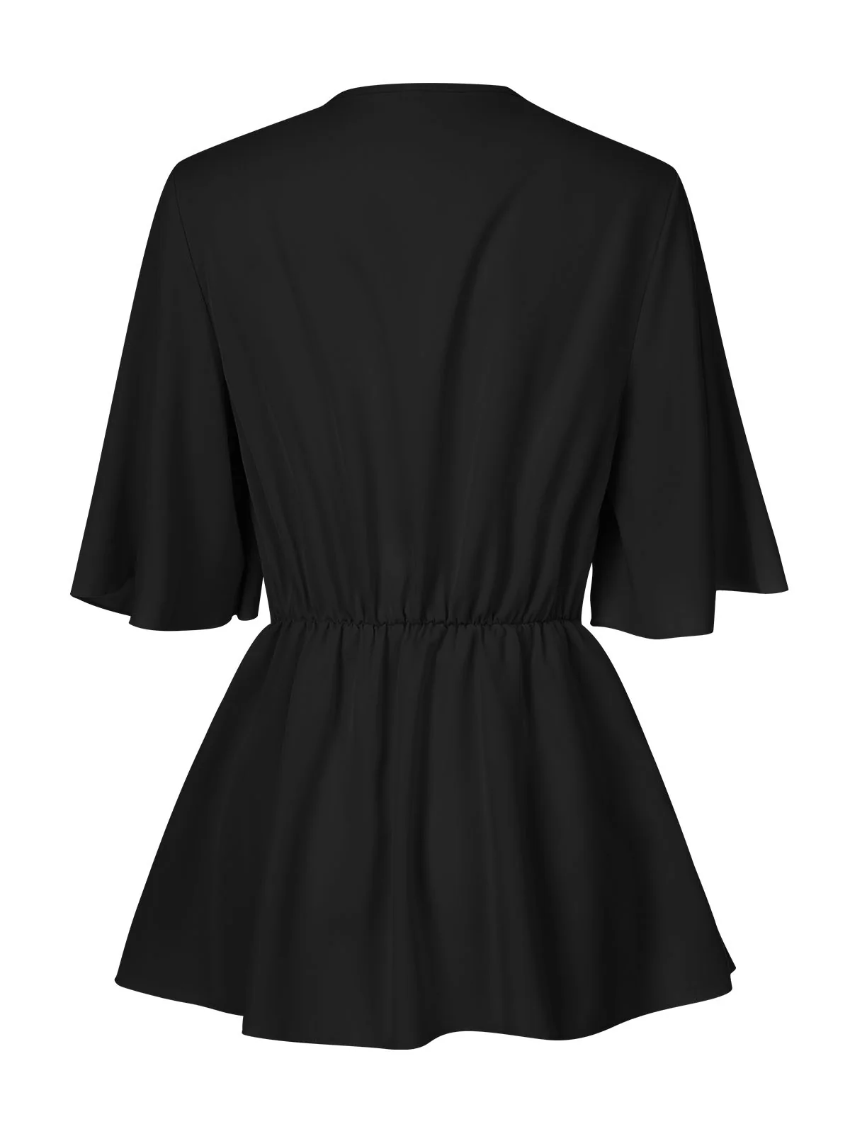 1930s Elegant Short-Sleeved Tie Waist Blouse - Image 15