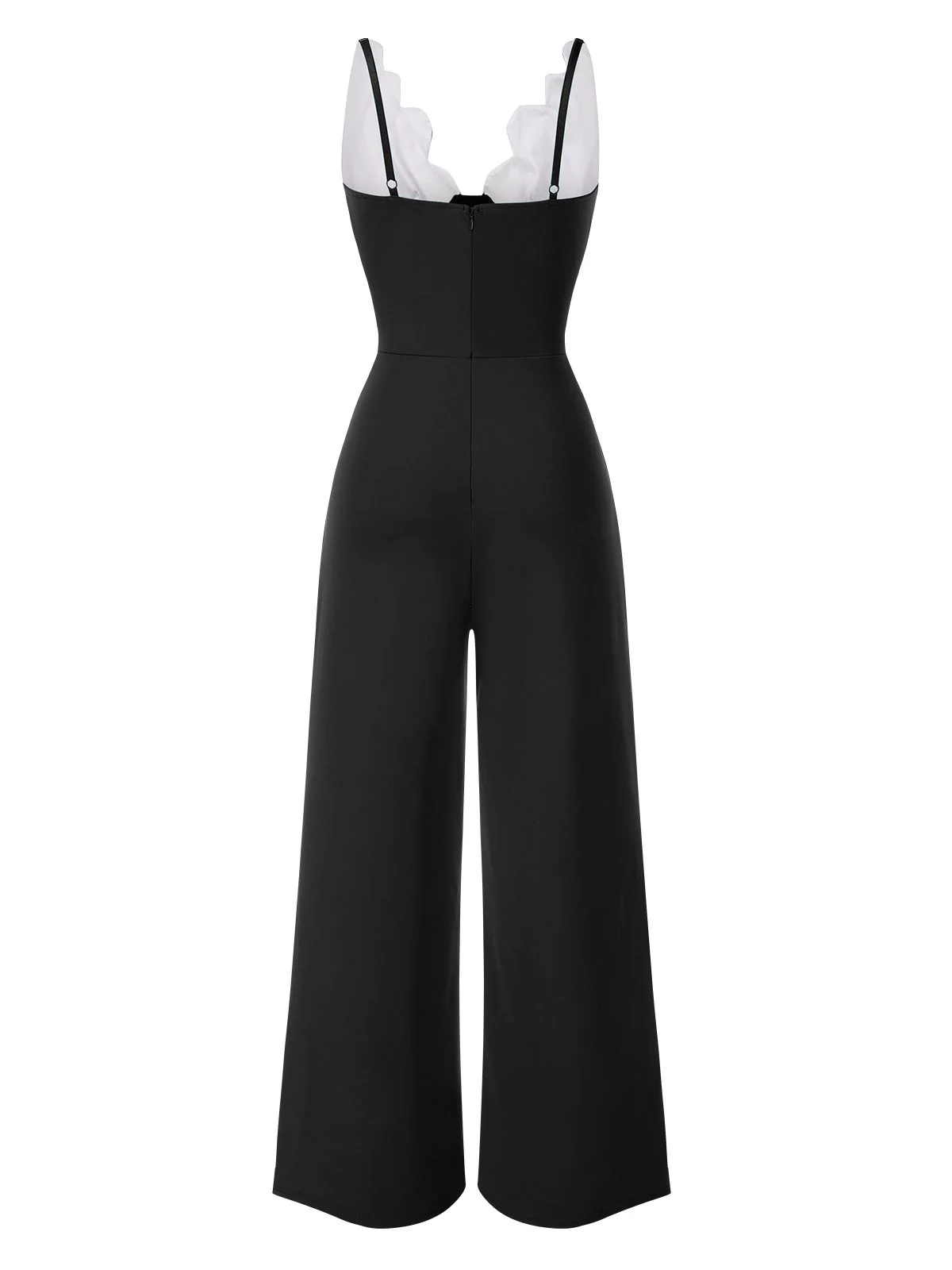 1930s Floral Patchwork V-Neck Straps Jumpsuit - Image 2