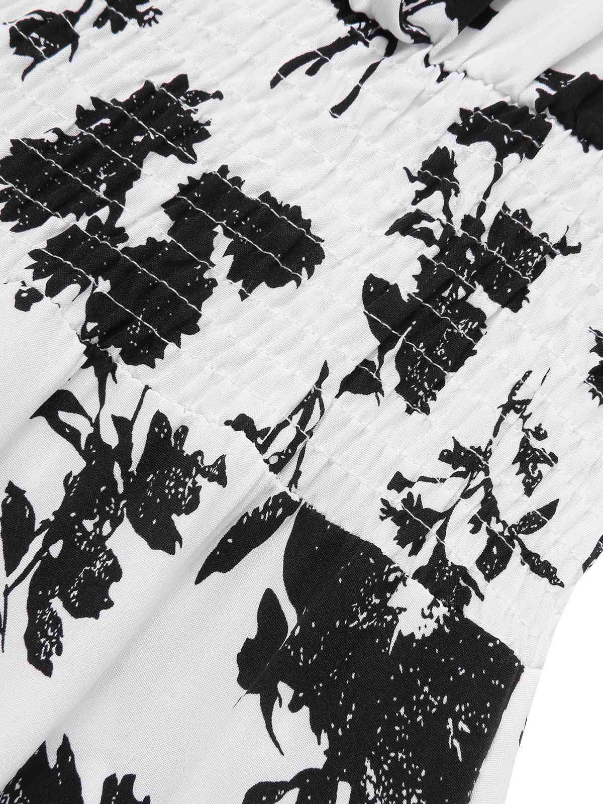 1930s Flower Silhouette V-Neck Maxi Dress - Image 8