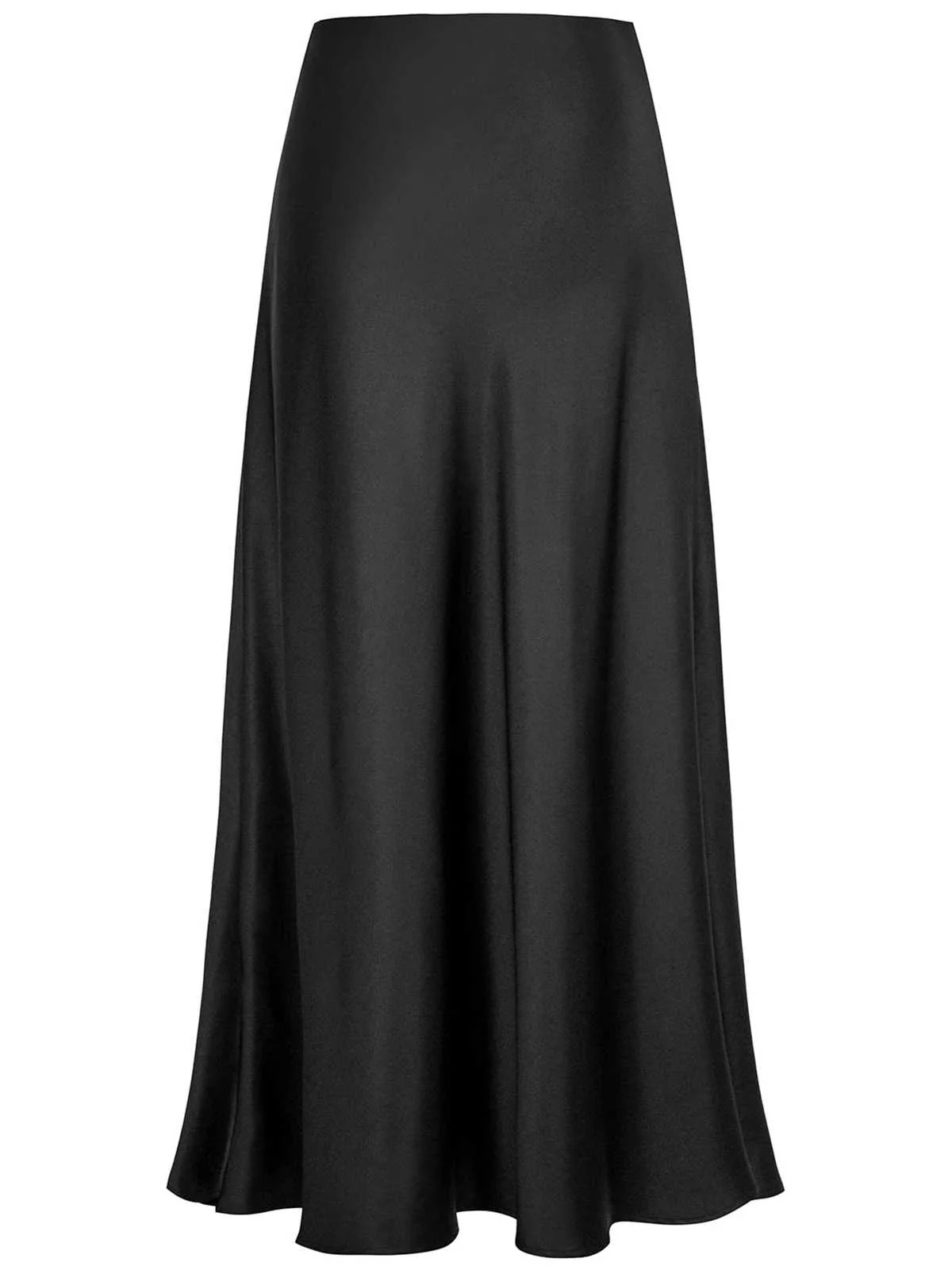 1930s High-Waist Satin Solid Mermaid Skirt - Image 8