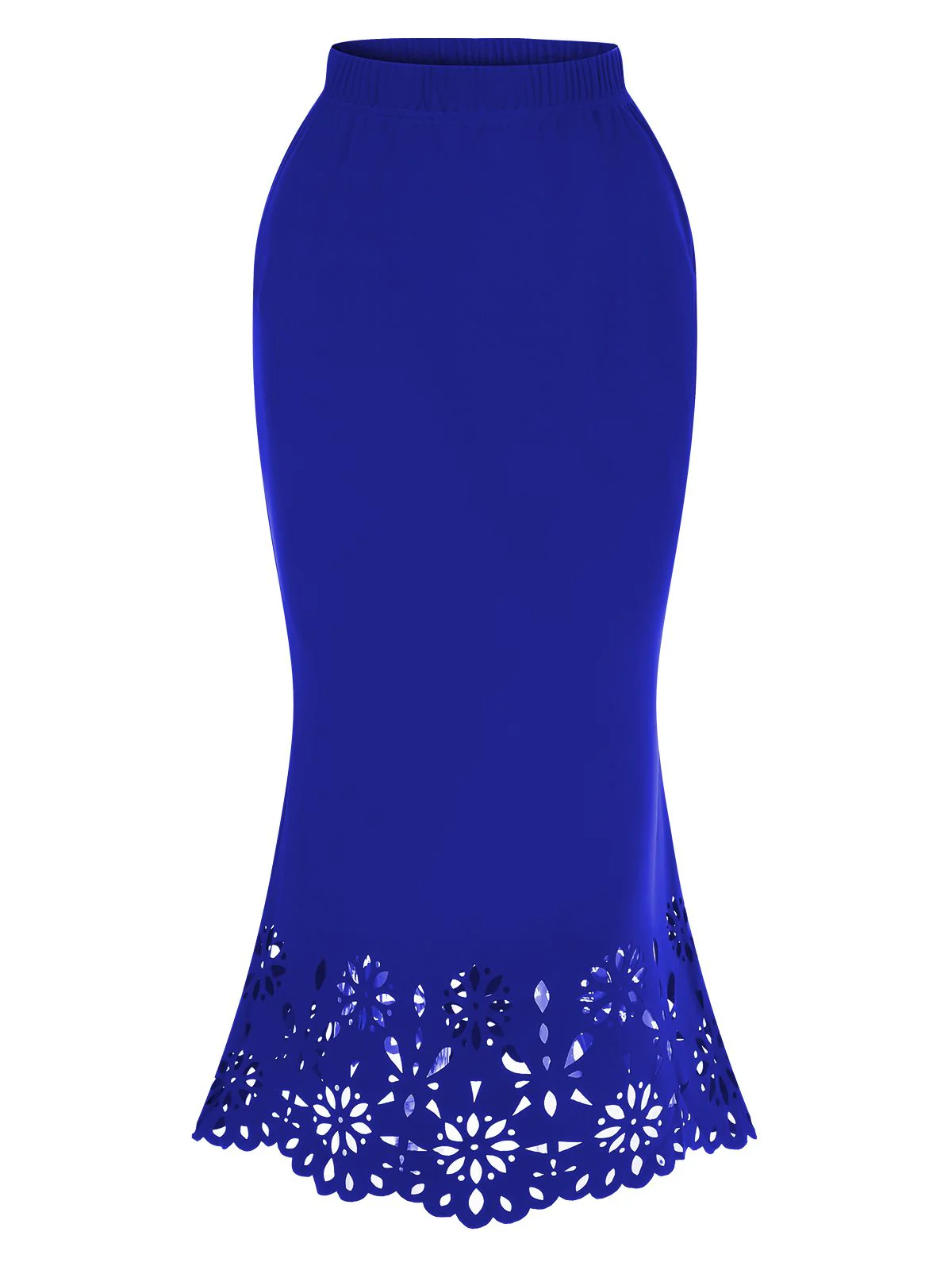 1930s Hollow Out Solid Fishtail Skirt - Image 11