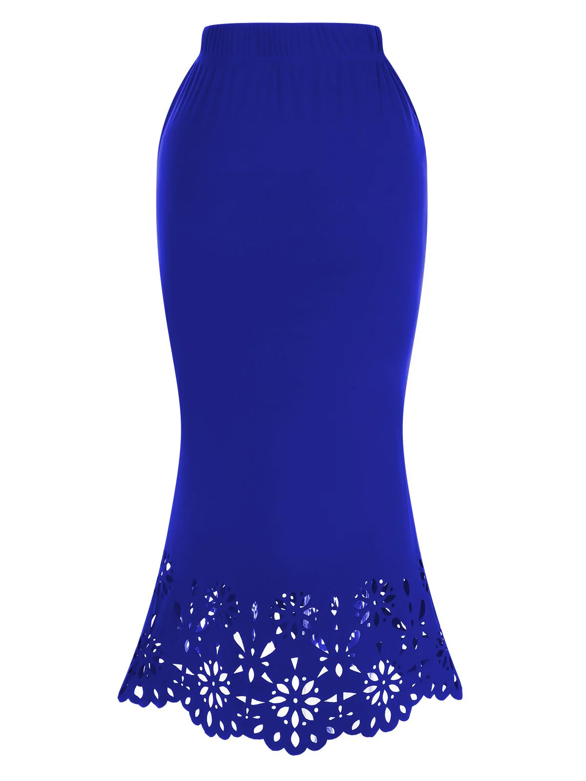 1930s Hollow Out Solid Fishtail Skirt - Image 12