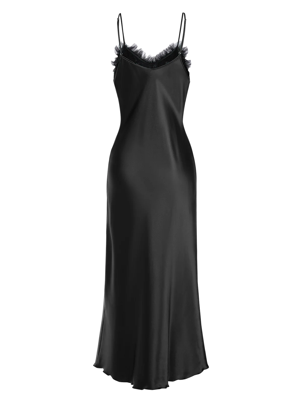 1930s Lace Heart Satin Suspender Nightdress - Image 6