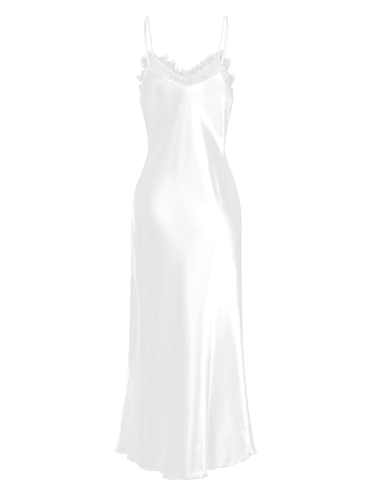 1930s Lace Heart Satin Suspender Nightdress - Image 9