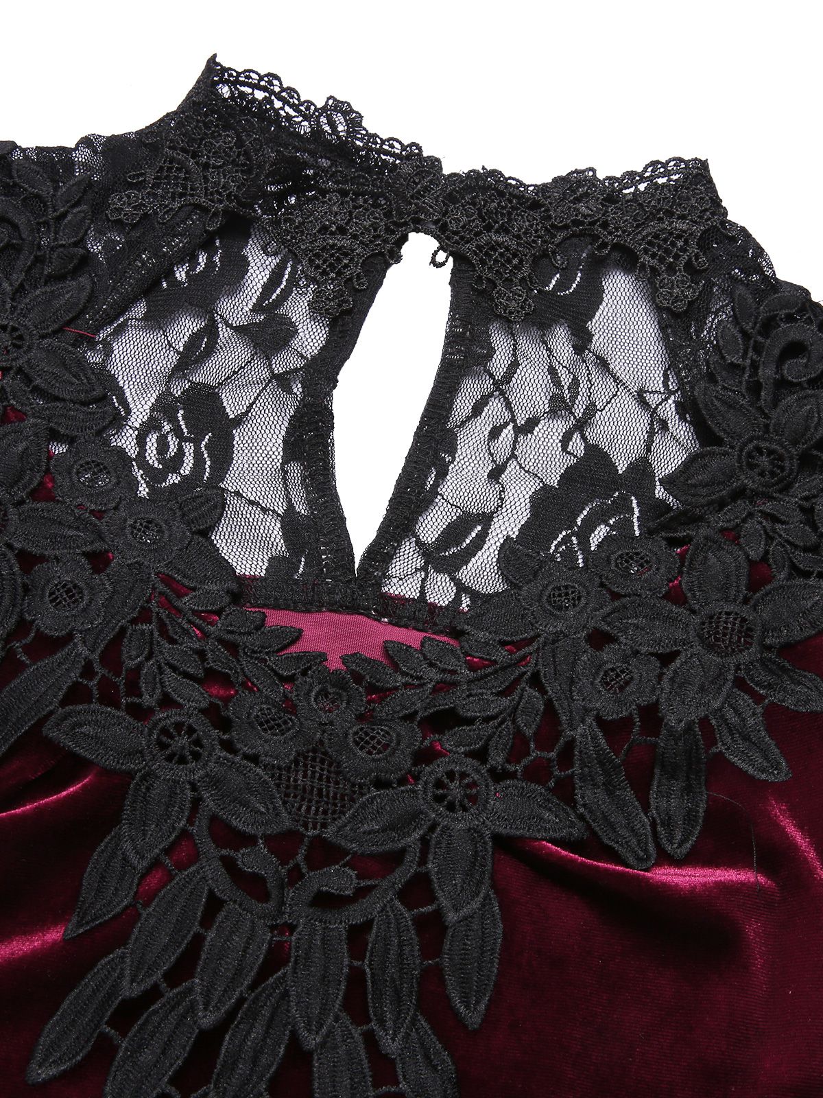 1930s Lace Long Sleeve Fishtail Dress - Image 5