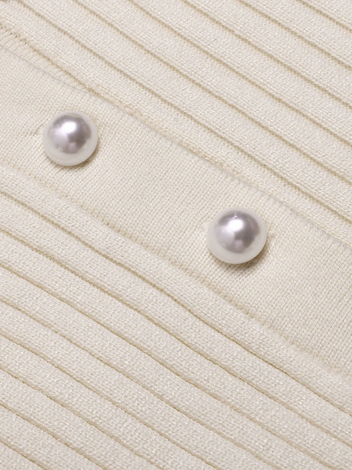 1930s Lapel Knitted Colorblock Fishtail Dress - Image 11