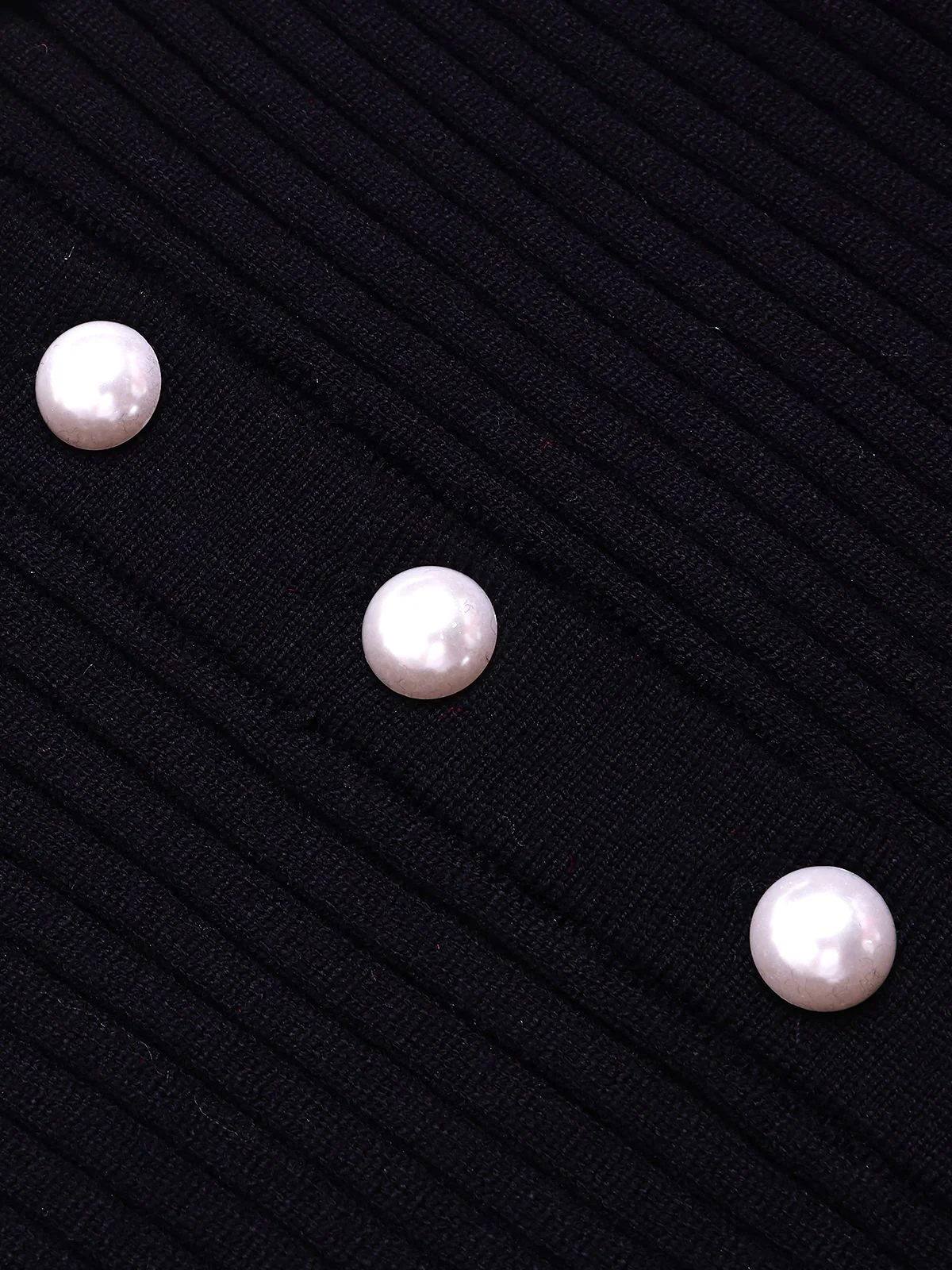 1930s Lapel Knitted Colorblock Fishtail Dress - Image 7